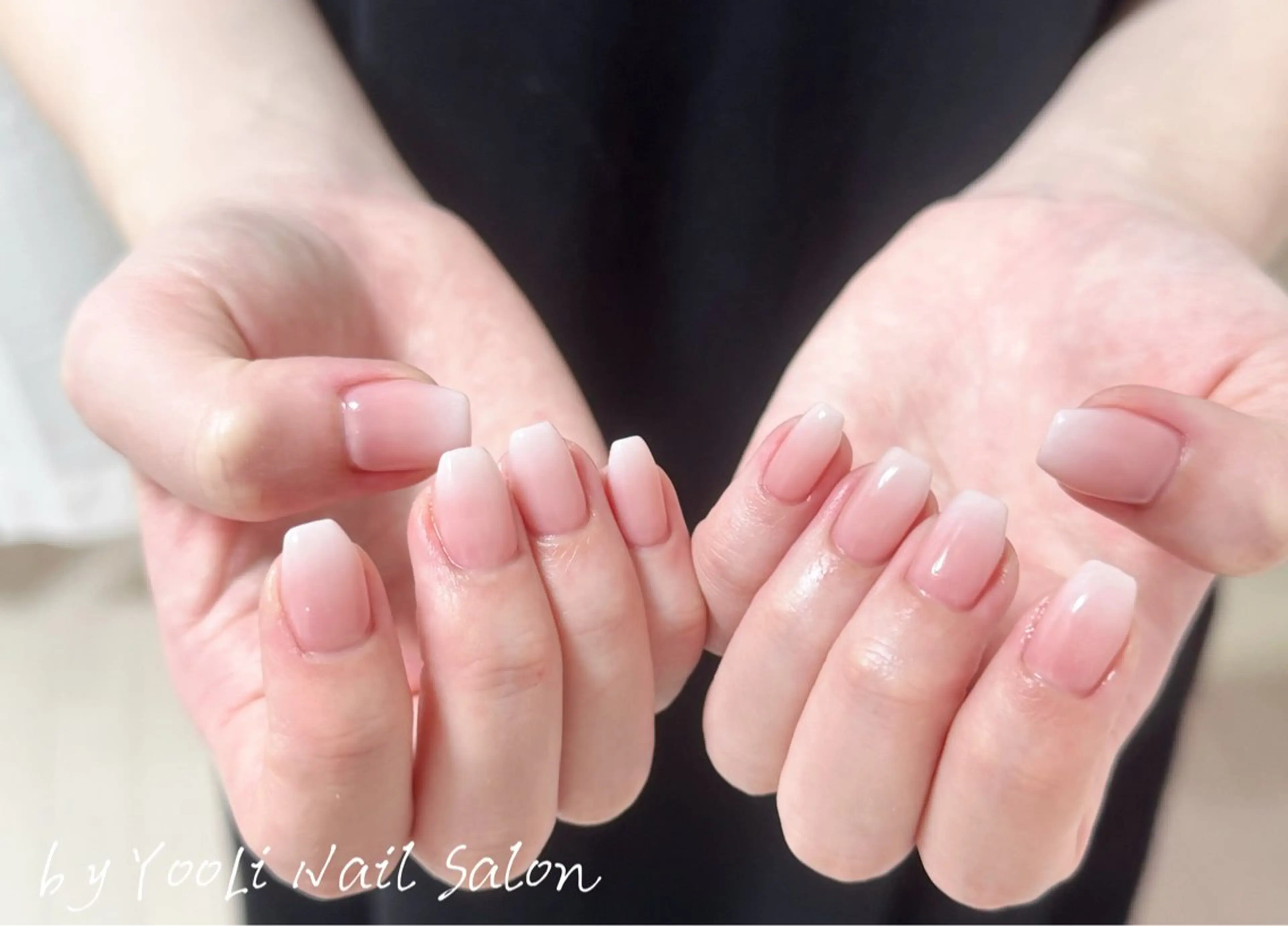 ネイル アートネイル オーロラネイル チークネイル フレンチネイル ガラスフレンチ ハンドネイル 🎀🎀YooLi Nail Salonのネイルデザイン