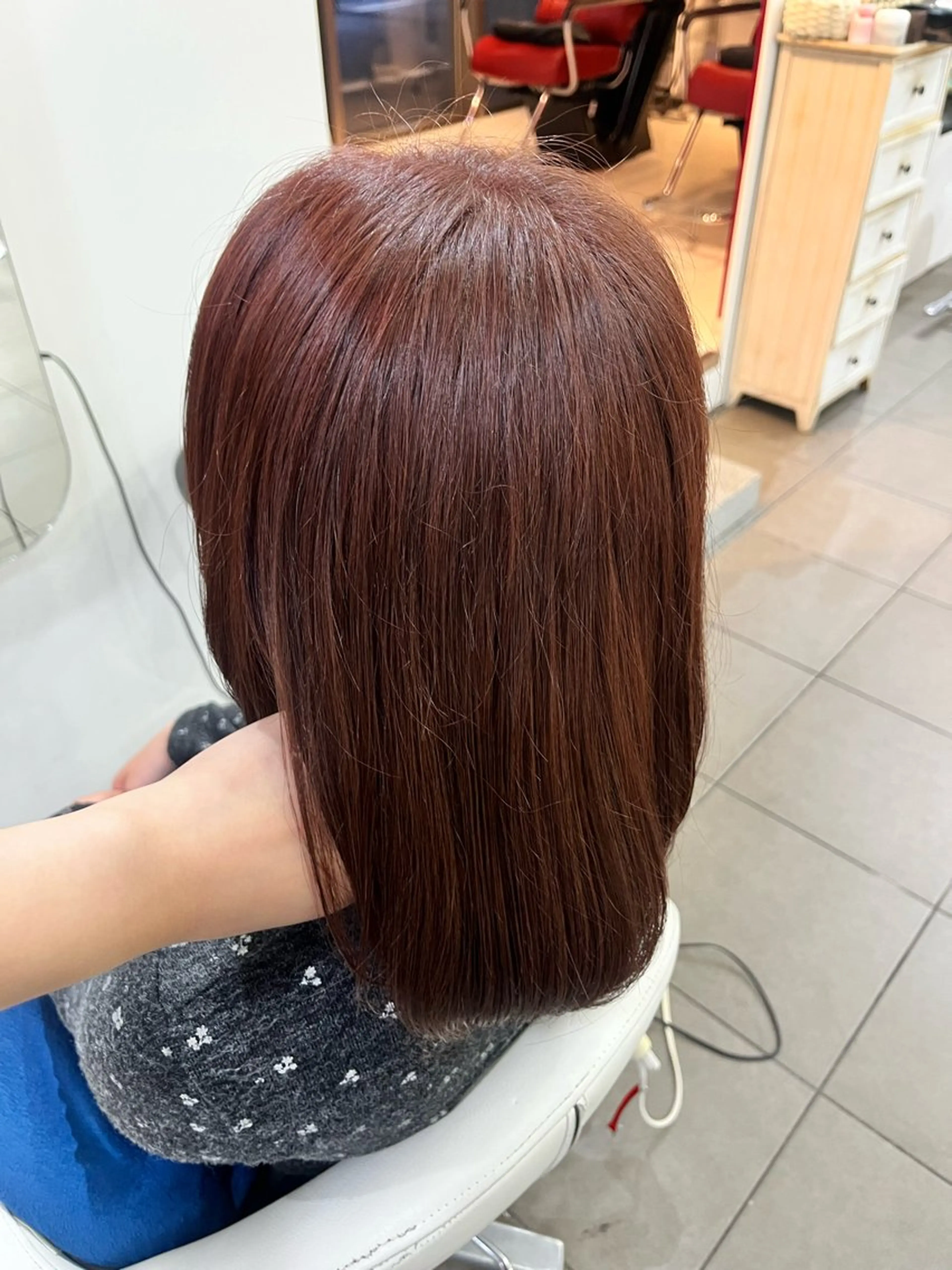 ミディアム カラー カット ヘアカラー 韓国風ボブ/レイヤー ヨネヤマツムギのヘアスタイル