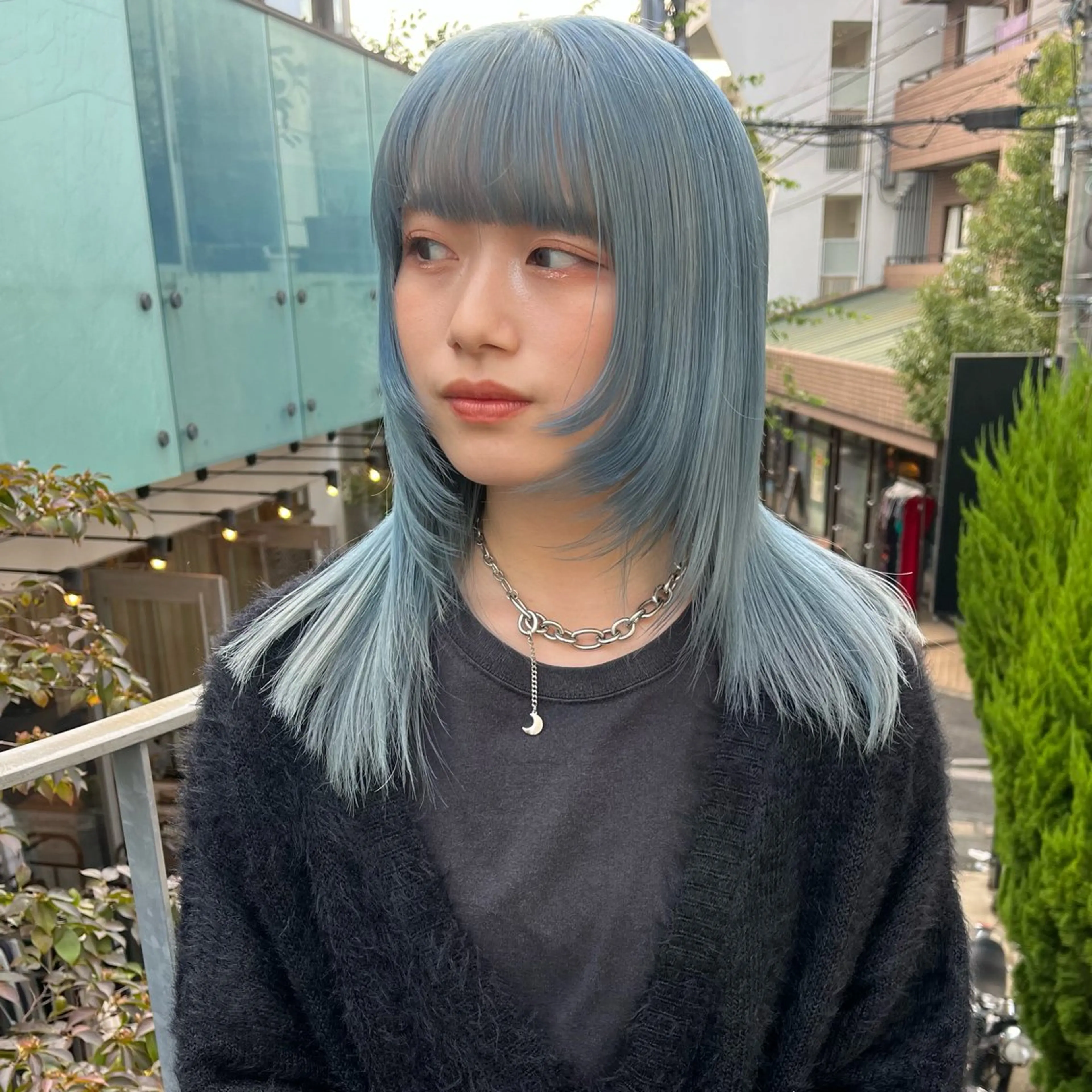 ロング カラー ブリーチ ボブハイトーン🦖 デザインMAMIのヘアスタイル