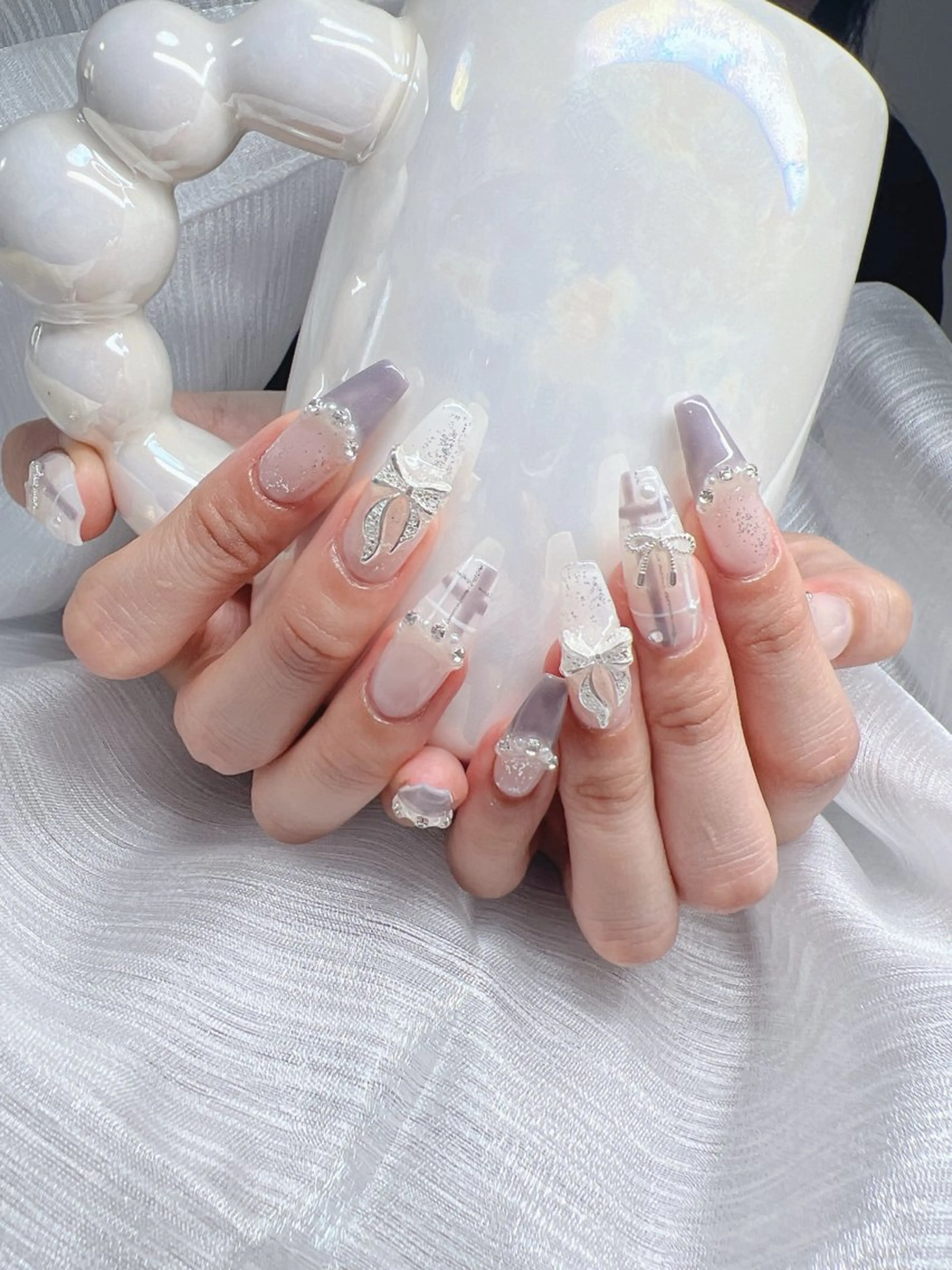 ネイル 長さ出し ハロウィン マグネットネイル ミラーネイル ネイルチップ Lee Nails チップ長さだし専門店のネイルデザイン