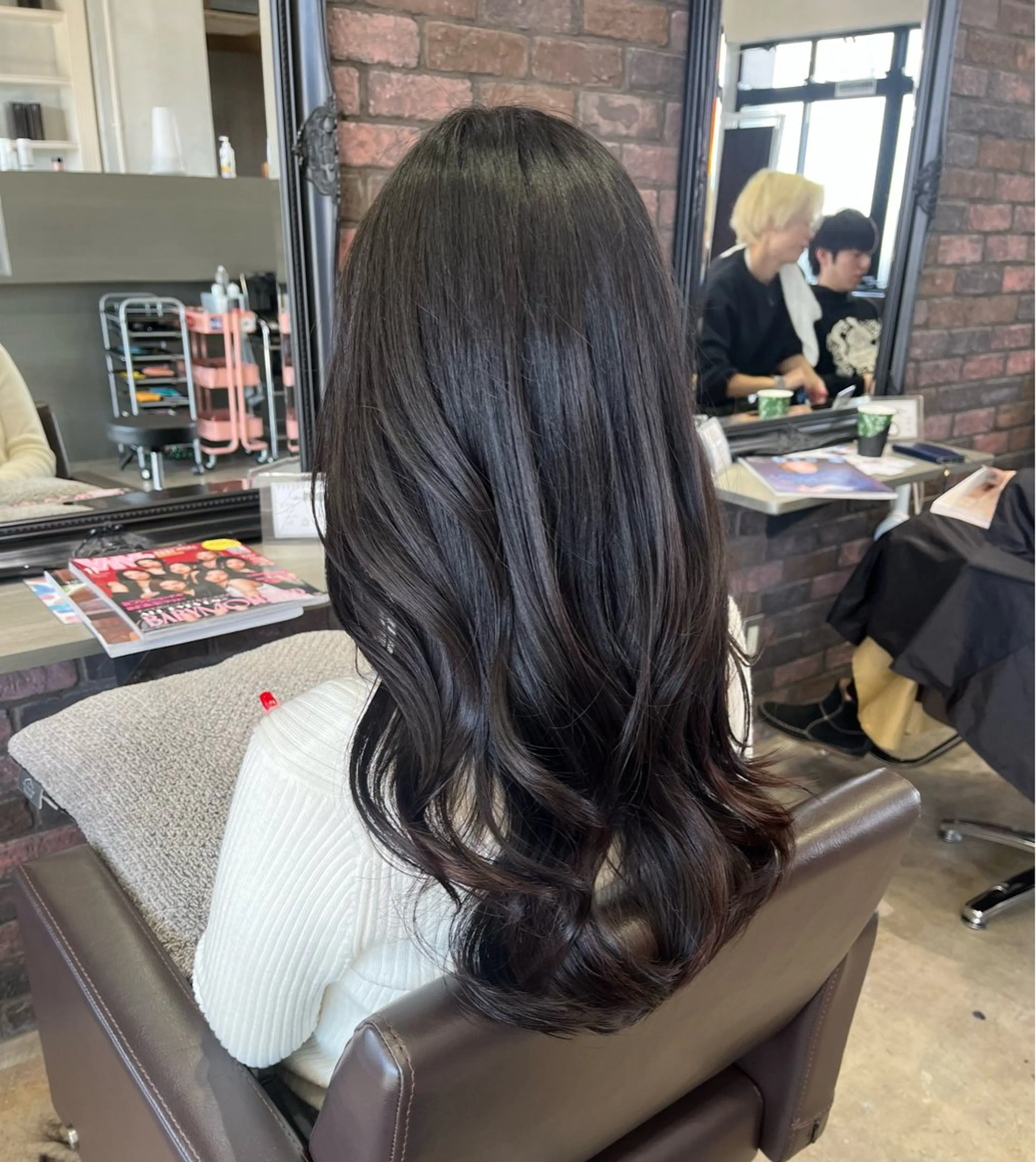 ロング カット ヘアカラー トリートメント 髪質改善×韓国ヘア 🫧天神美容室のヘアスタイル