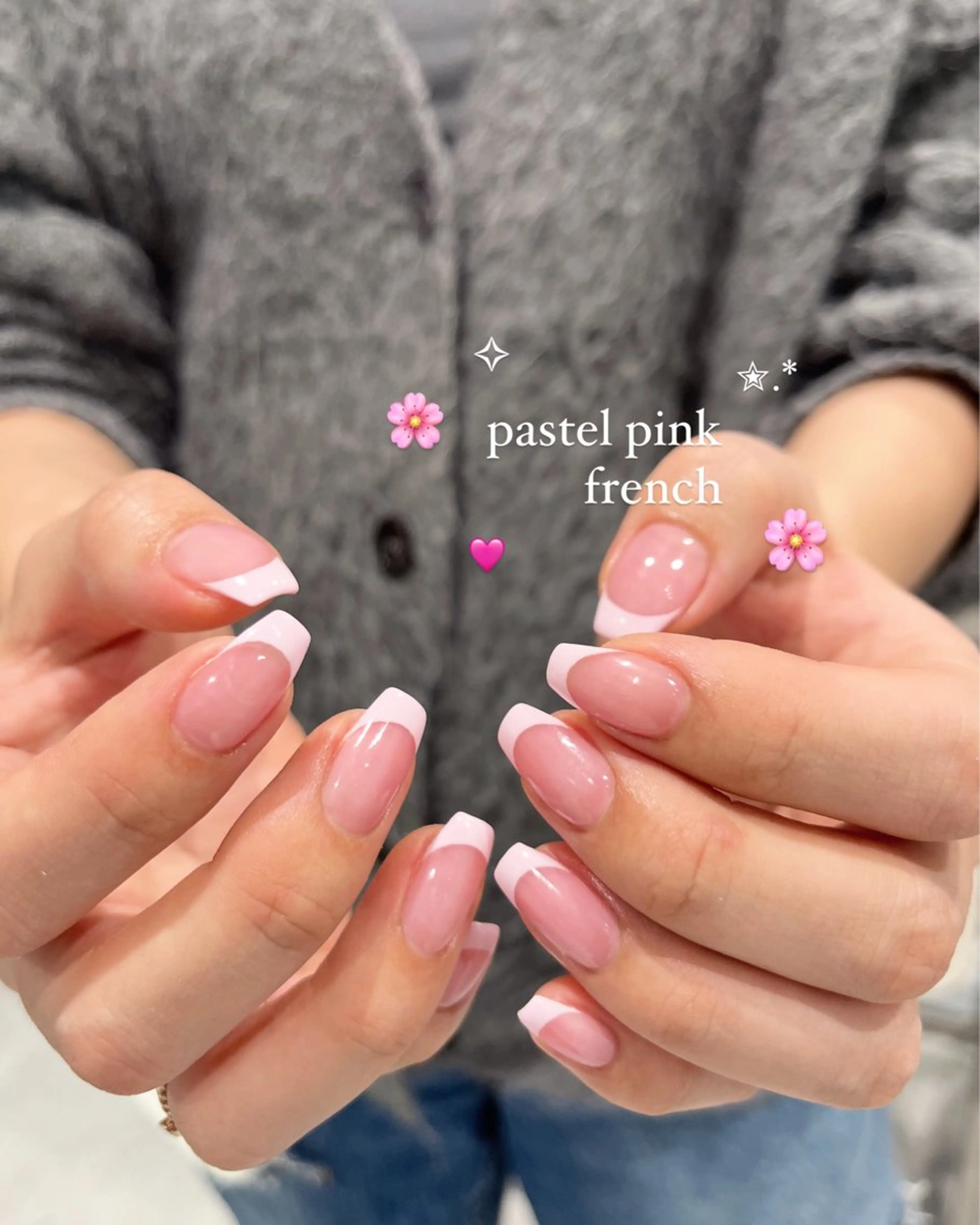 ネイル フレンチネイル 春ネイル NORA nail UMEDA MAIのネイルデザイン