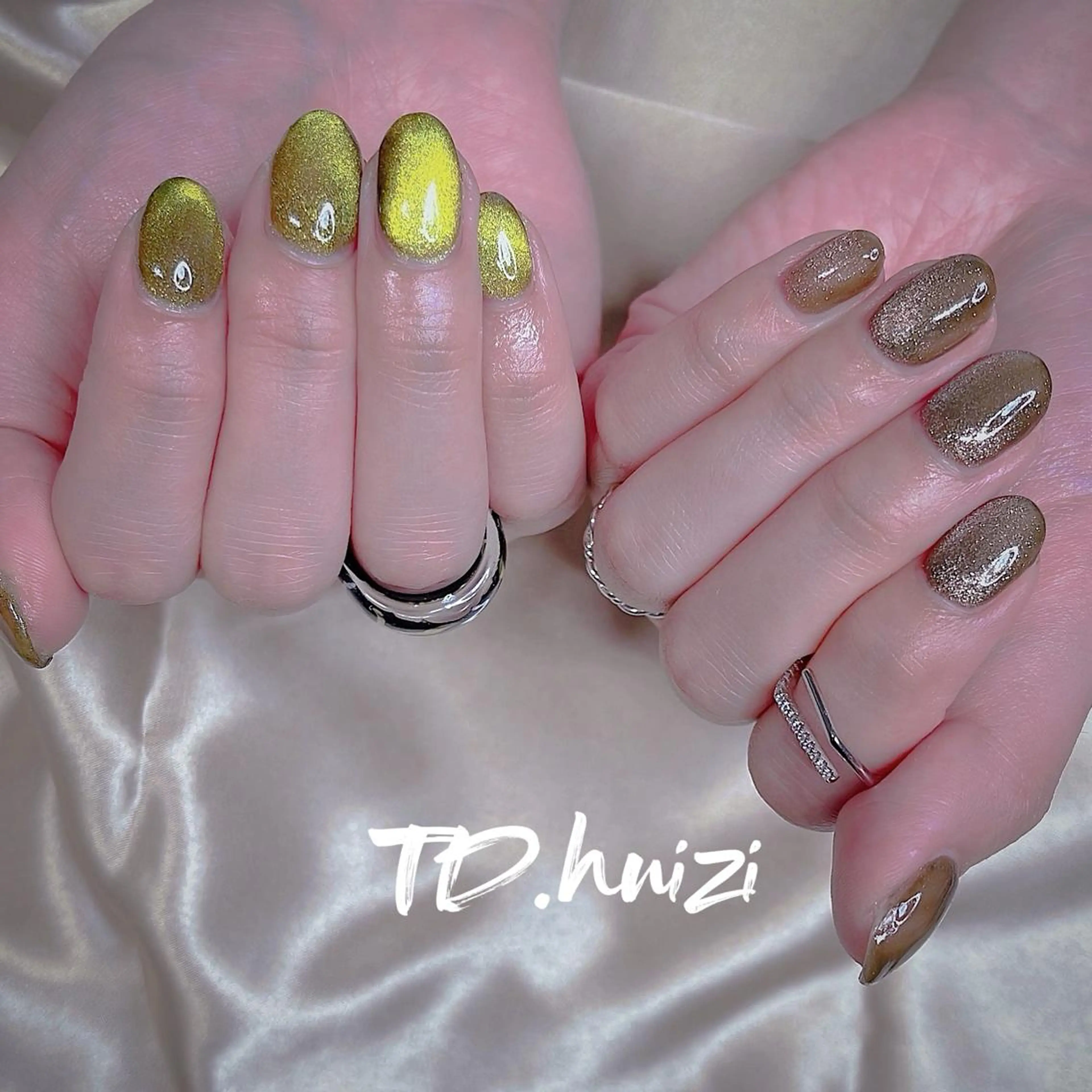 ミディアム めぐみのネイルサロン スタッフ練習のネイルデザイン