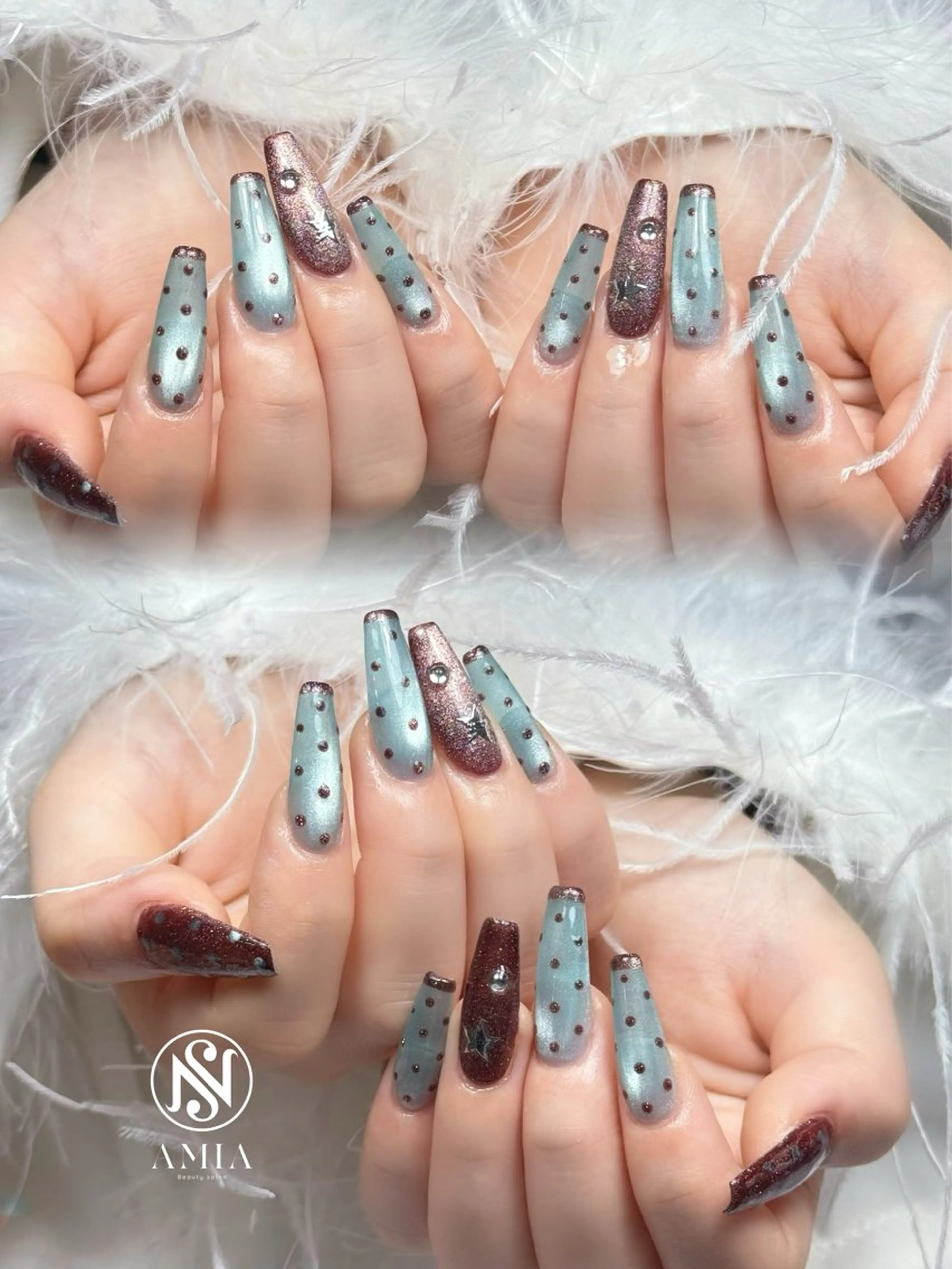 ロング ハンドネイル 🌟AMIA BEAUTY🌟のネイルデザイン