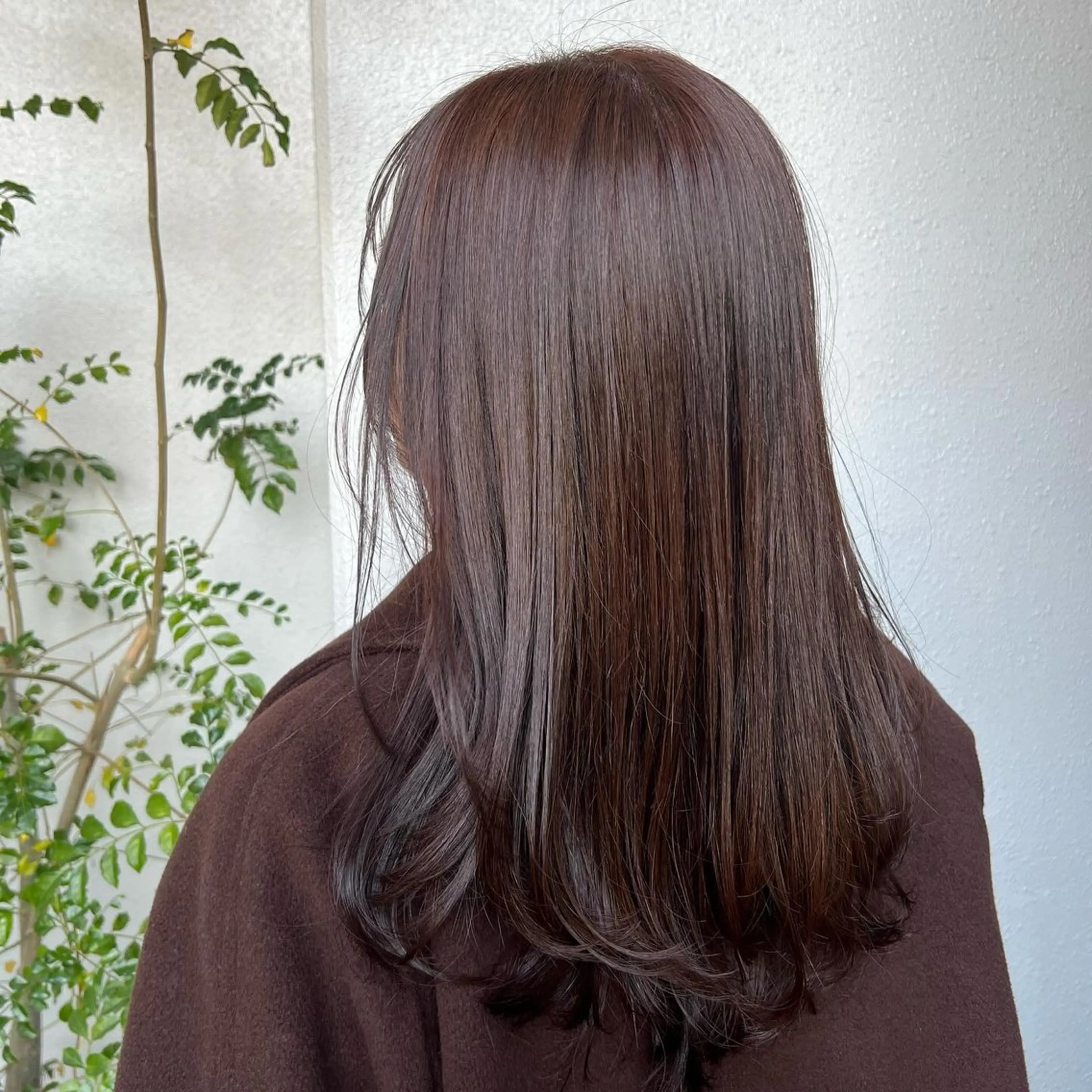 ロング ピンクブラウン 艶カラー/レイヤー Mio🌸のヘアスタイル