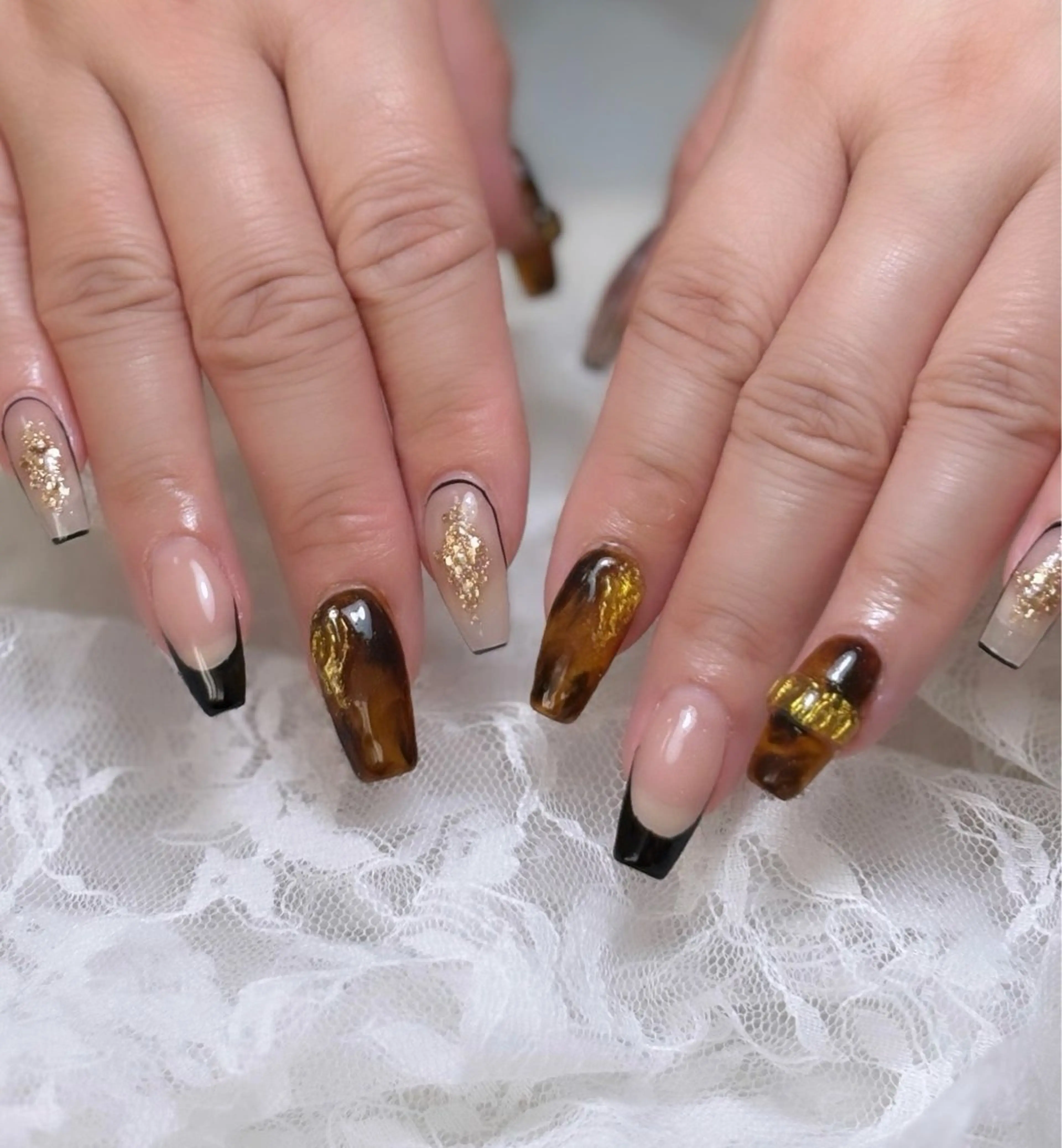 ネイル べっ甲ネイル ハンドネイル 琥空 -KOA-のネイルデザイン