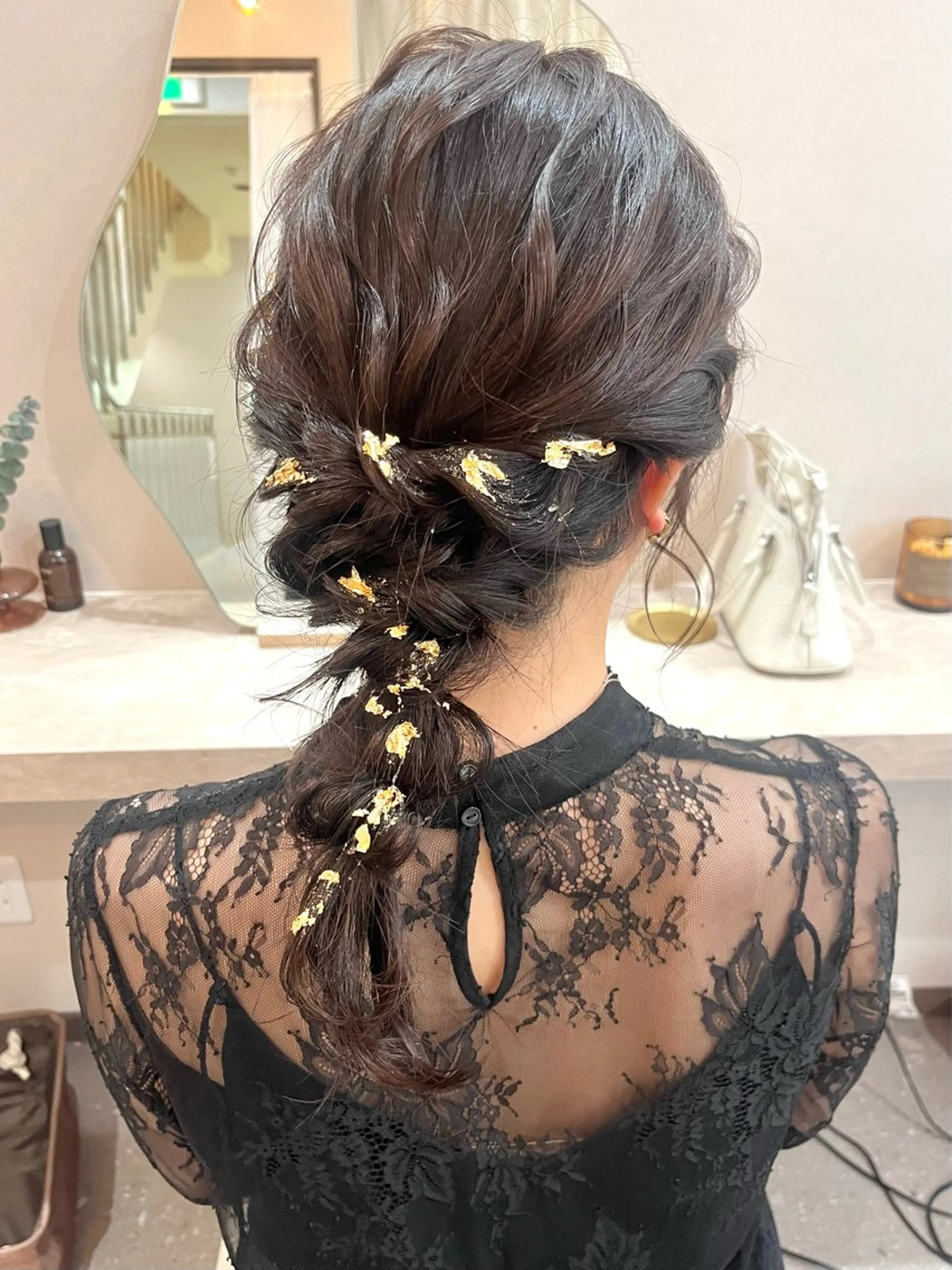 セミロング ヘアアレンジ ヘアセット Mila Akariのヘアスタイル