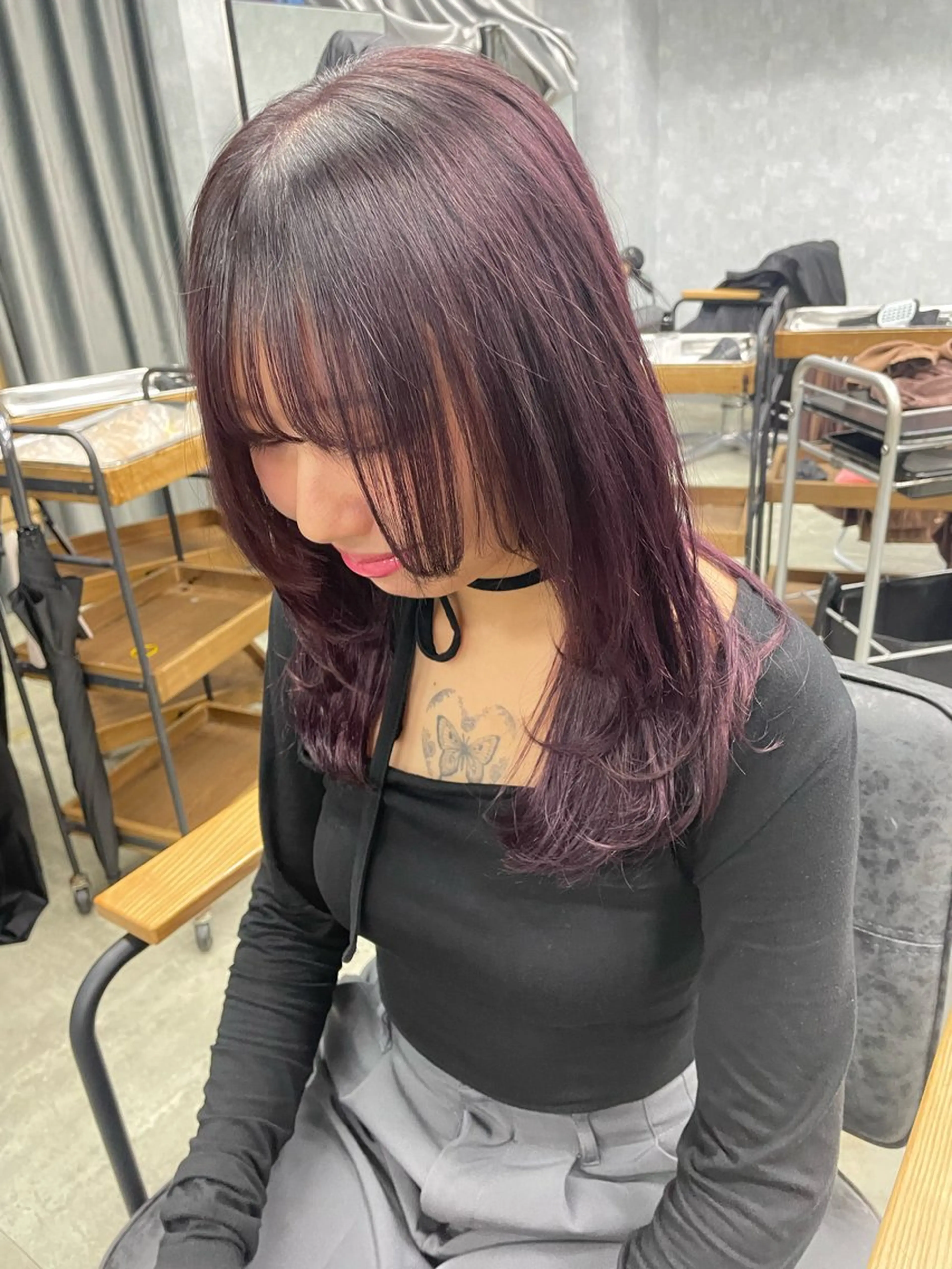 ミディアム カラー✨縮毛矯正✨ ハギワラケンタのヘアスタイル