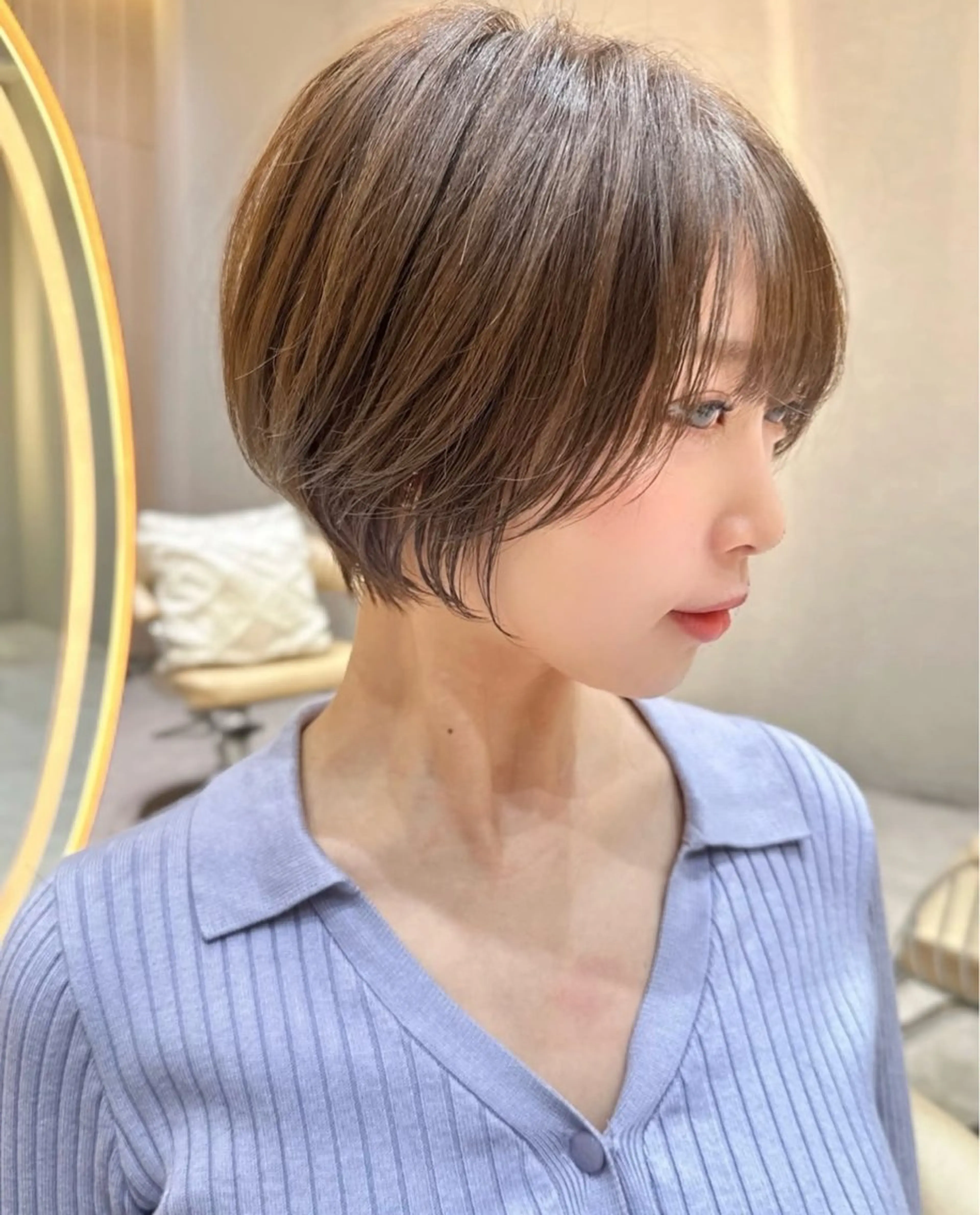 ショート 縮毛矯正/ブリーチ なしダブルカラー輝希のヘアスタイル