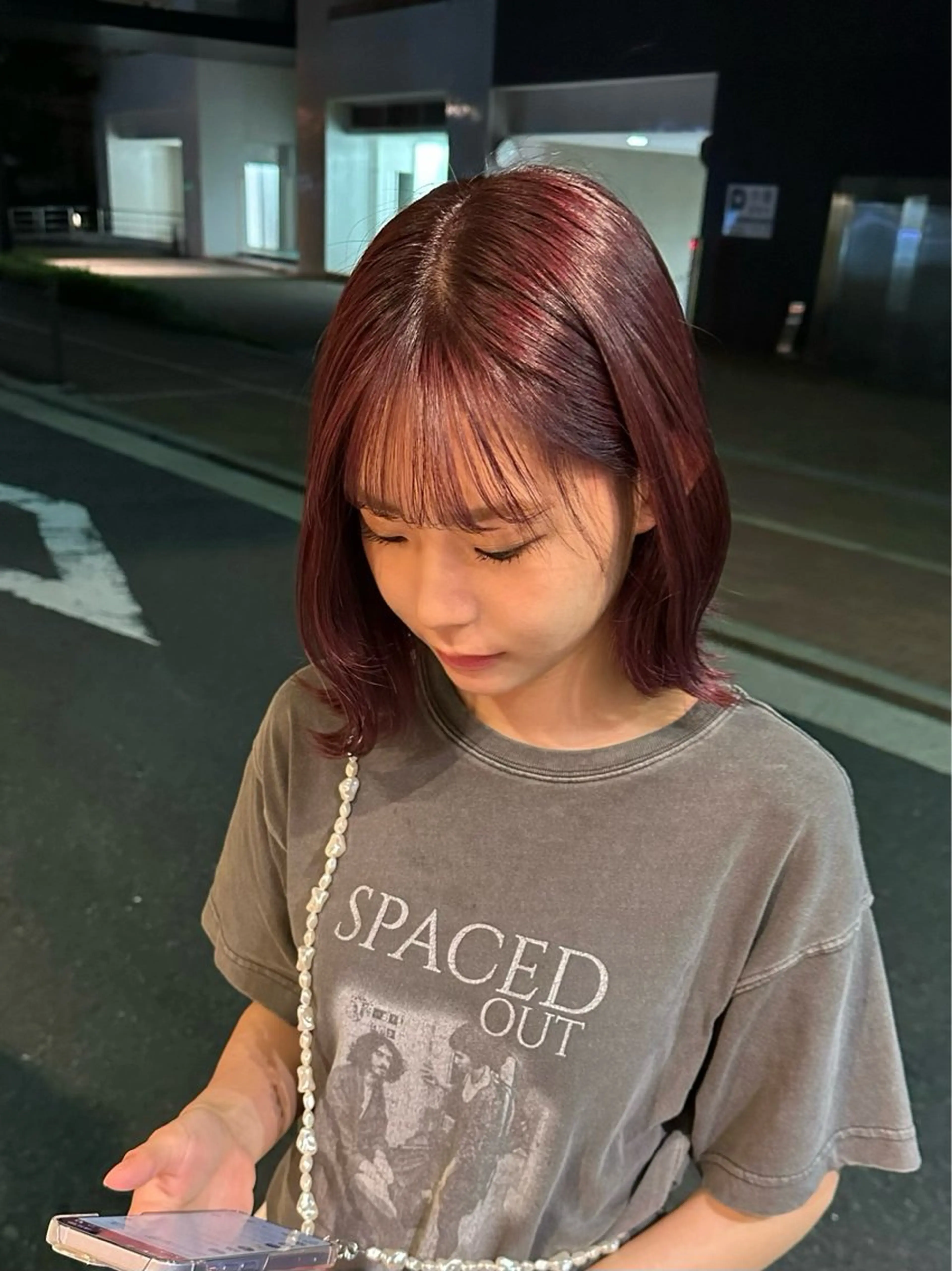 ミディアム カラー カット ヘアカラー Rinka/梅田/ 透け感カラー🤎のヘアスタイル