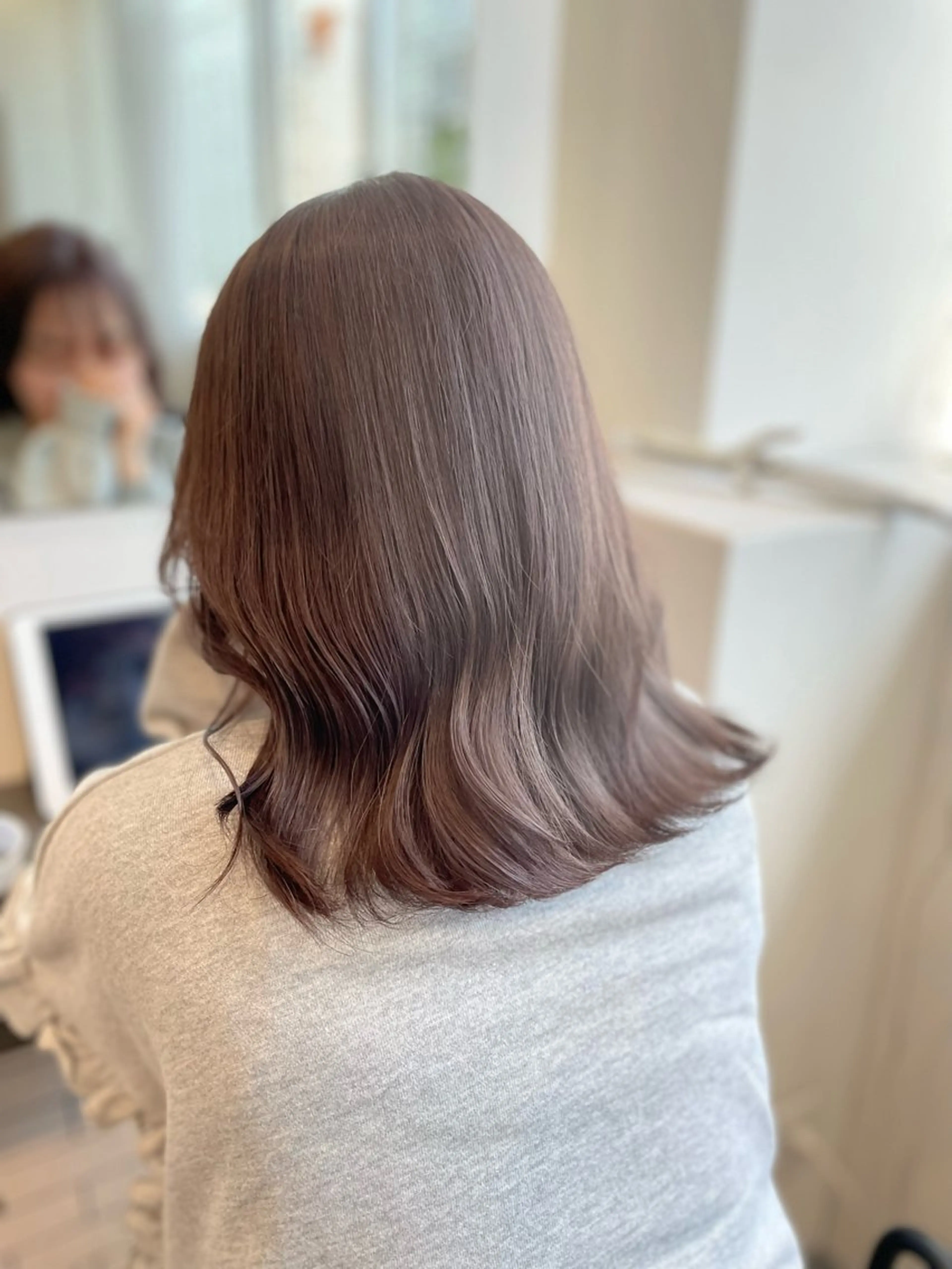 ミディアム カラー 京都美容師 塩のヘアスタイル