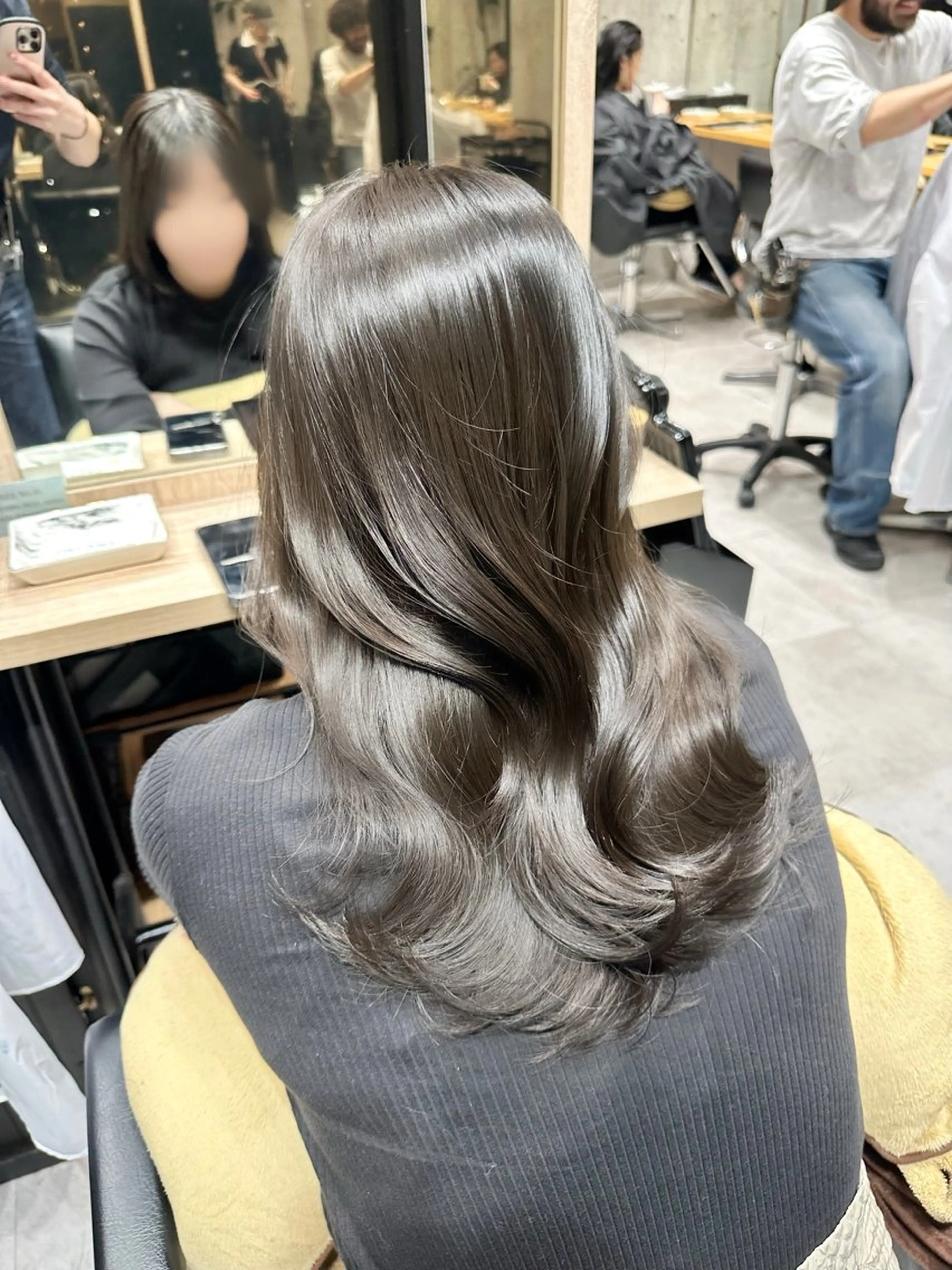 セミロング カット ヘアカラー トリートメント ✨透明感カラー/縮毛 恵比寿HAYATO✨のヘアスタイル