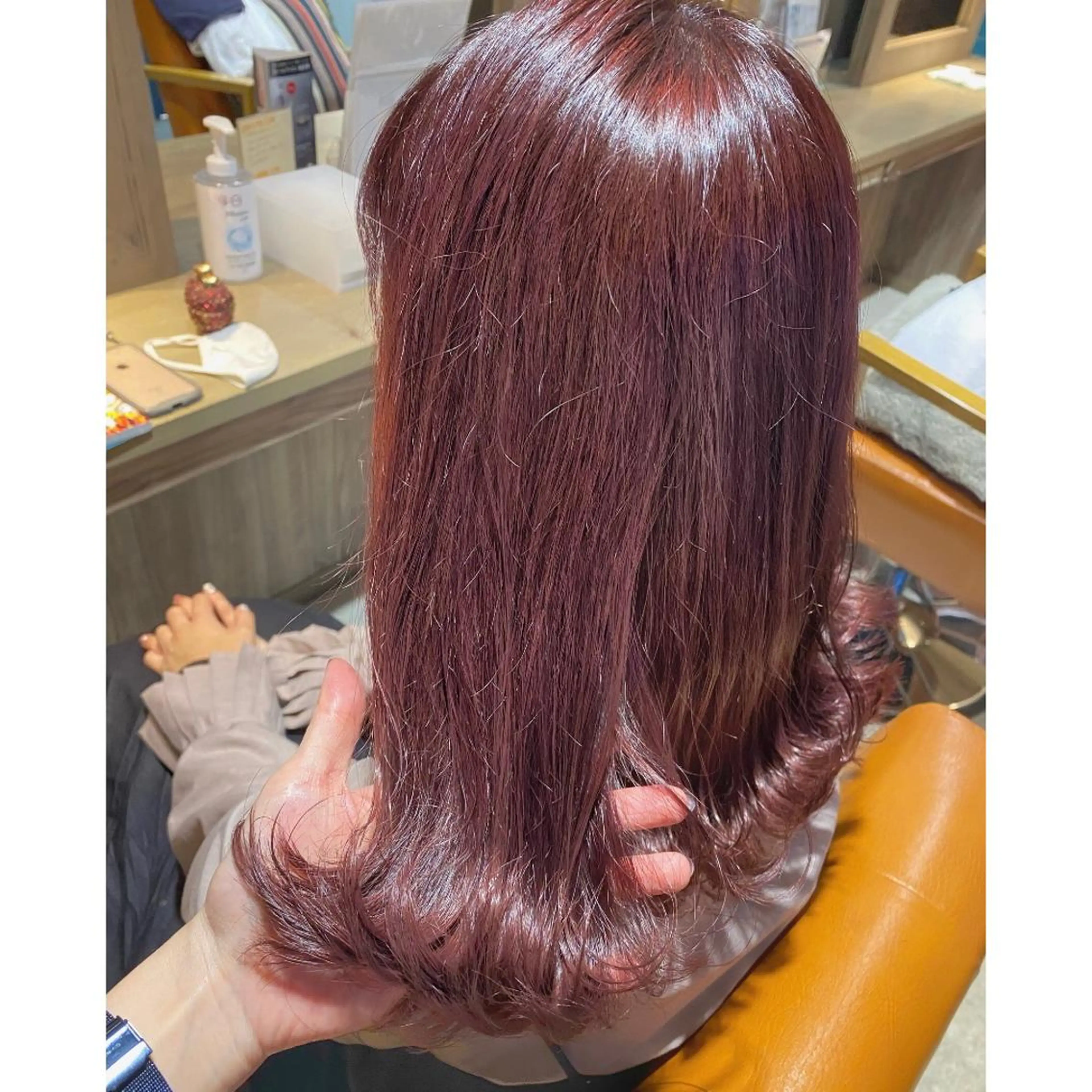 カラー ラベンダーカラー ピンクカラー ピンクラベンダー カット 縮毛矯正 トリートメント 🐻結んで可愛い hair EMI🐻のヘアスタイル