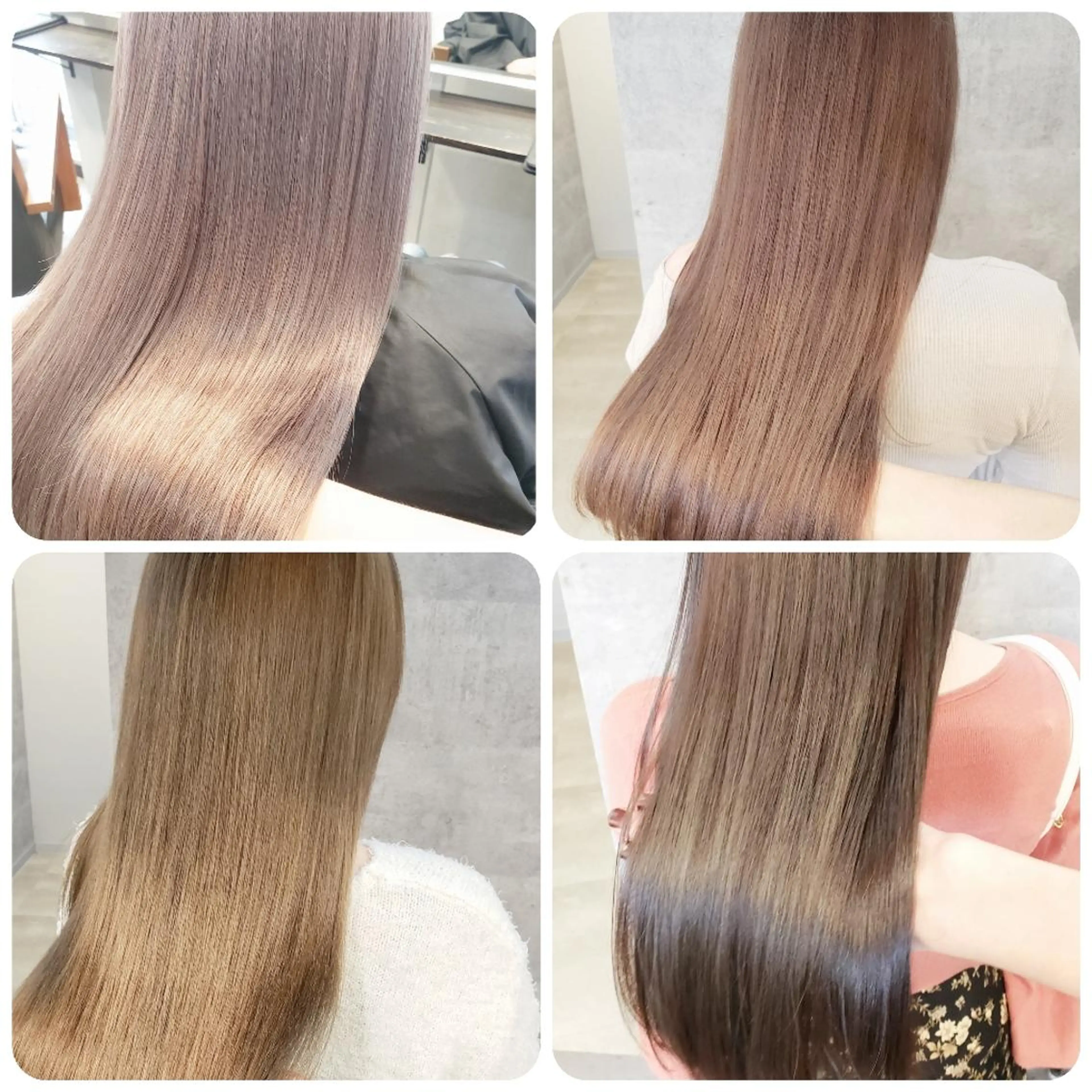 セミロング カラー ハイトーンカラー 縮毛矯正 トリートメント ミルクティー特化 🌈島内　琢真🌈のヘアスタイル