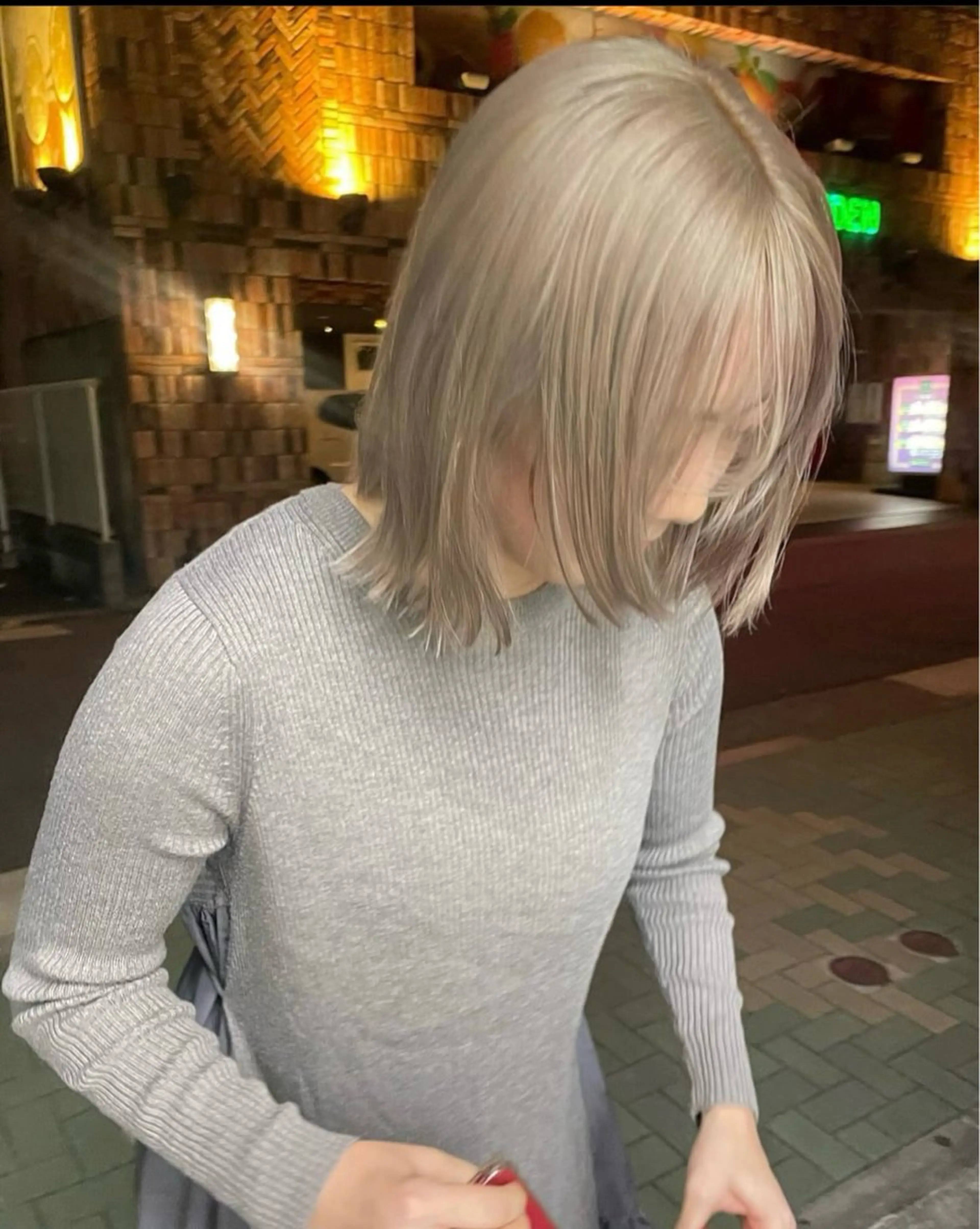 ショート カラー ヘアカラー トリートメント カットモデル/ ハイトーン/ゆうあのヘアスタイル