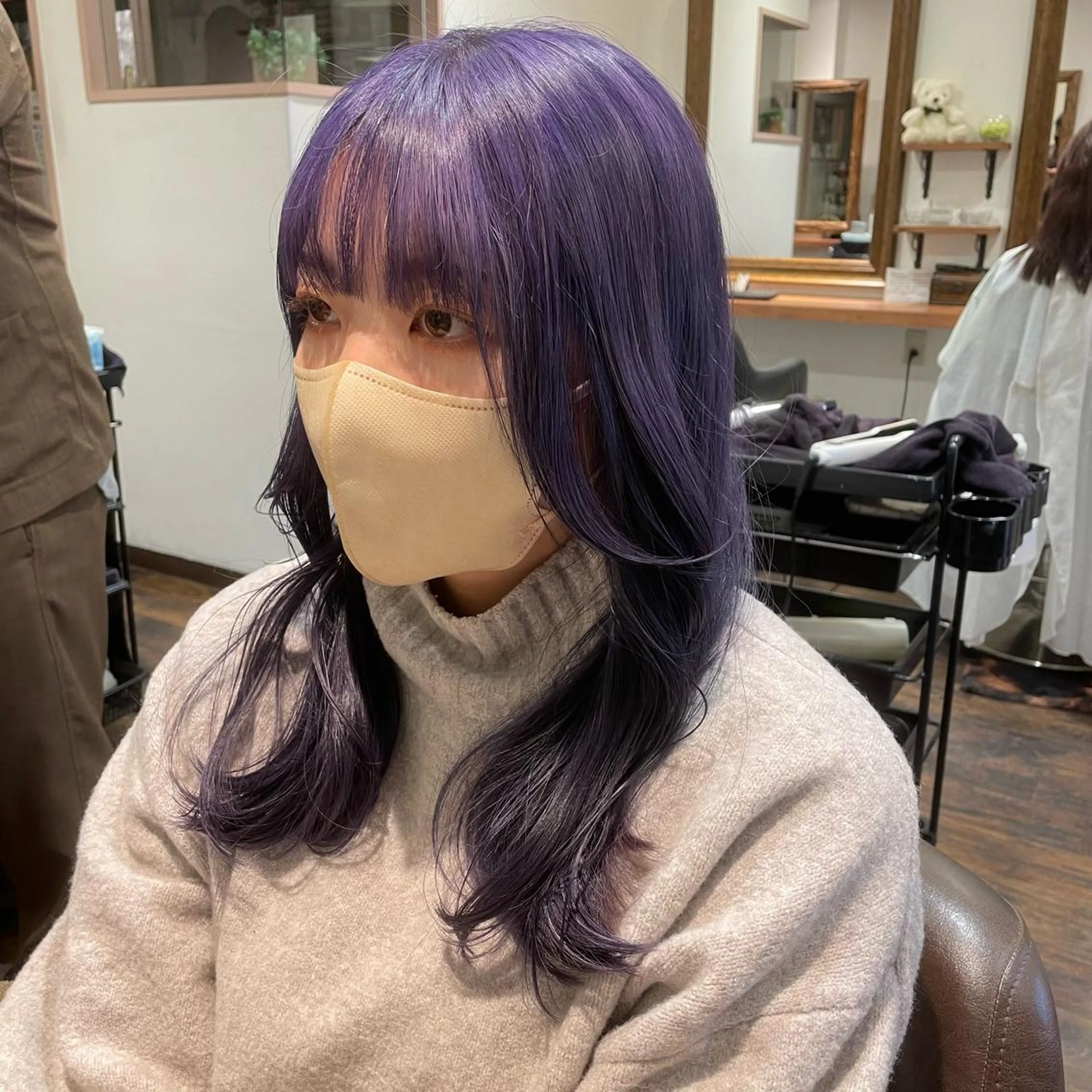 ロング カラー パープルカラー カット ヘアカラー Wataru 髪質改善カラー💎のヘアスタイル