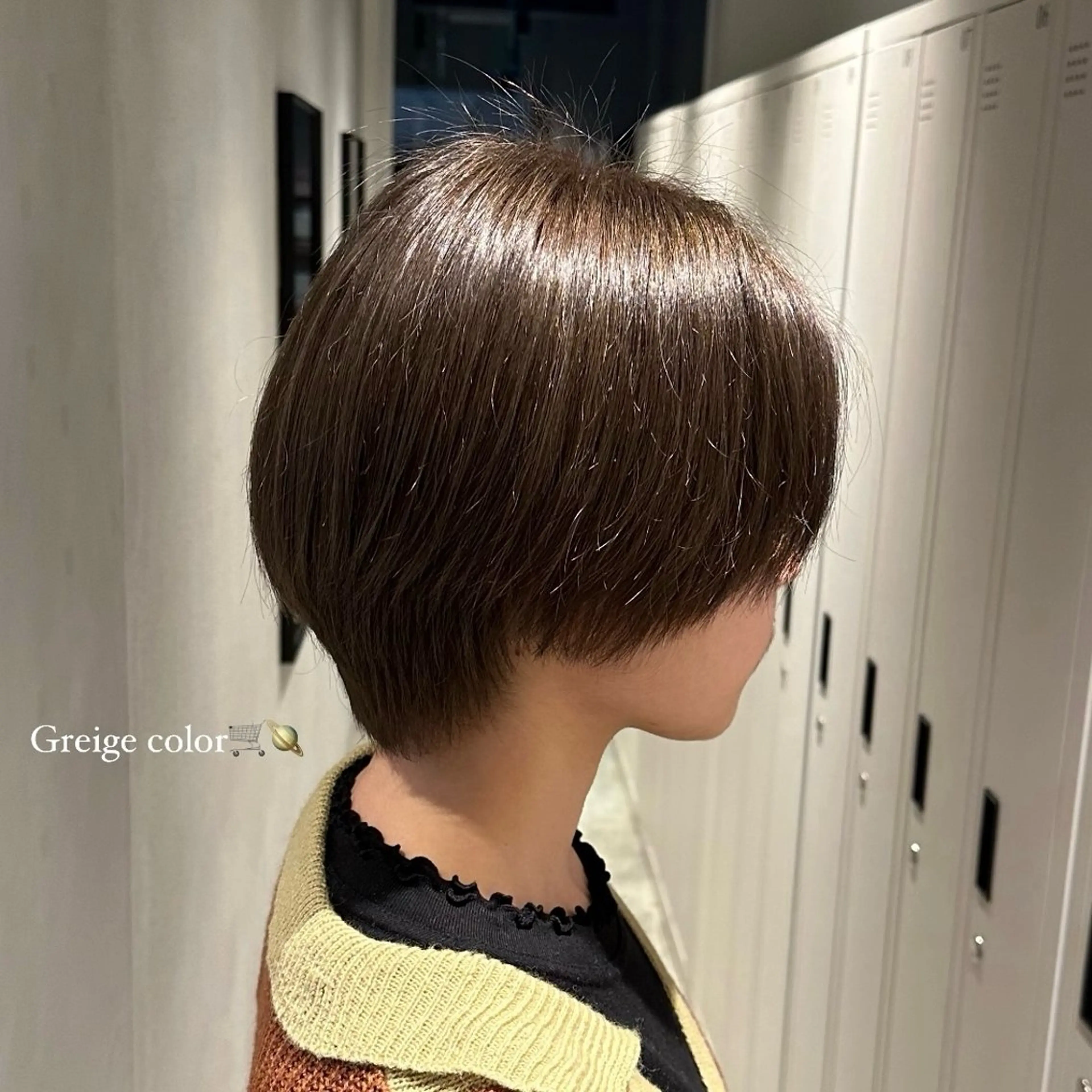 ショート カラー ベージュカラー オリーブベージュ ヘアカラー トリートメント 🫧もも🫧 ／パーマ/似合わせ/のヘアスタイル