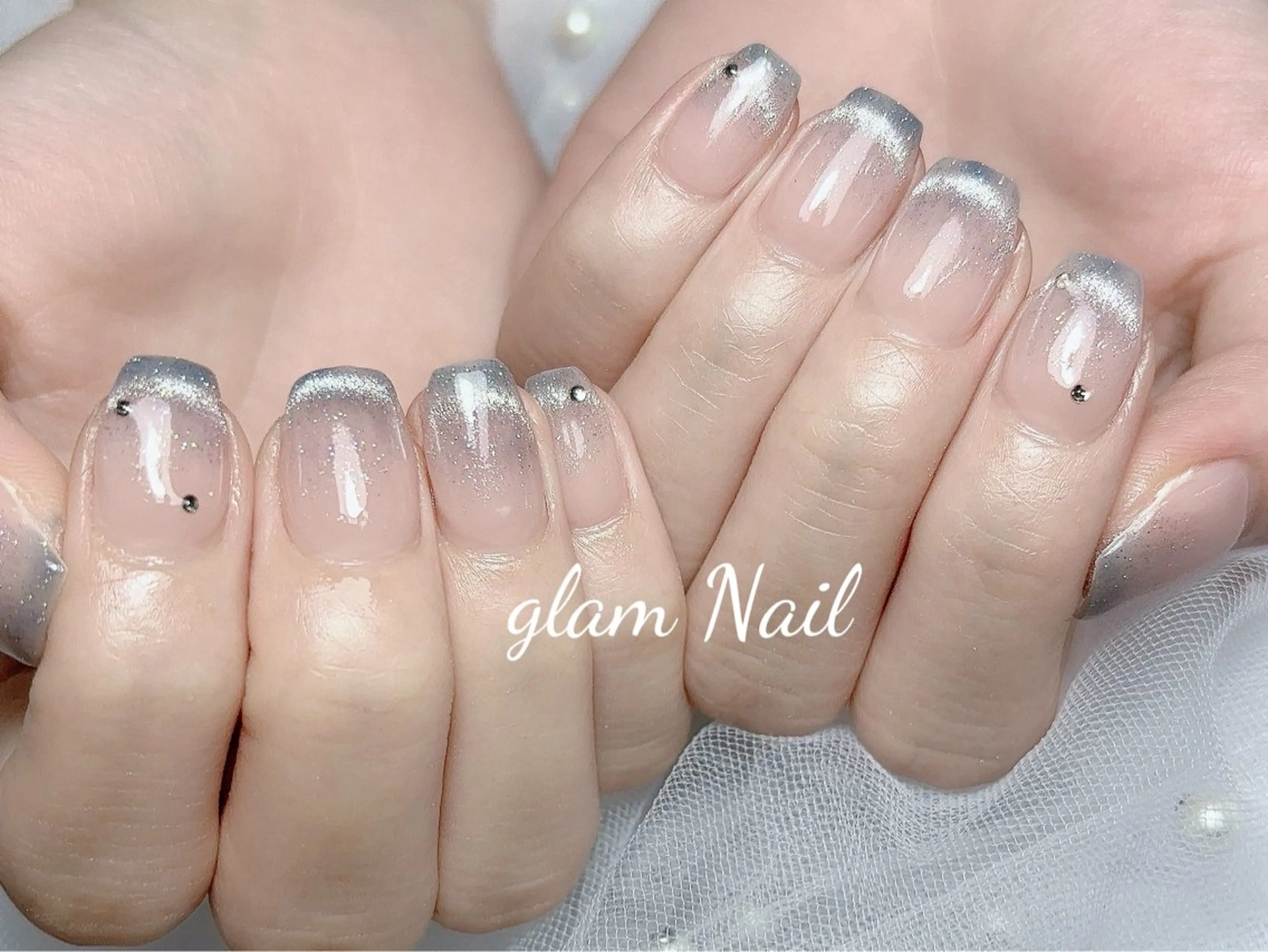 ネイル ハンドネイル エツメ💅 長さだし🎀デザインのネイルデザイン