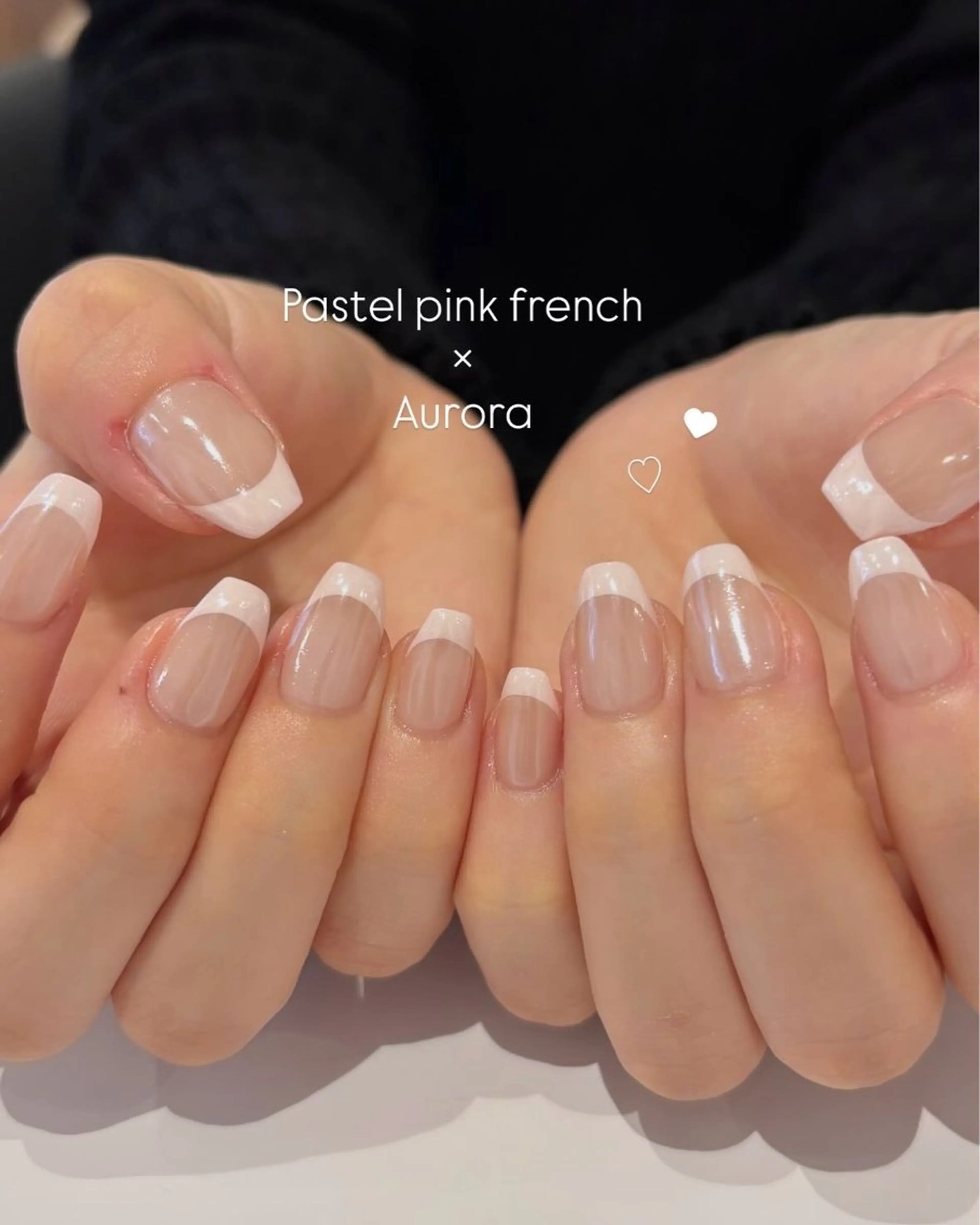 ネイル オーロラネイル フレンチネイル ハンドネイル Ballie/ Mizukiのネイルデザイン
