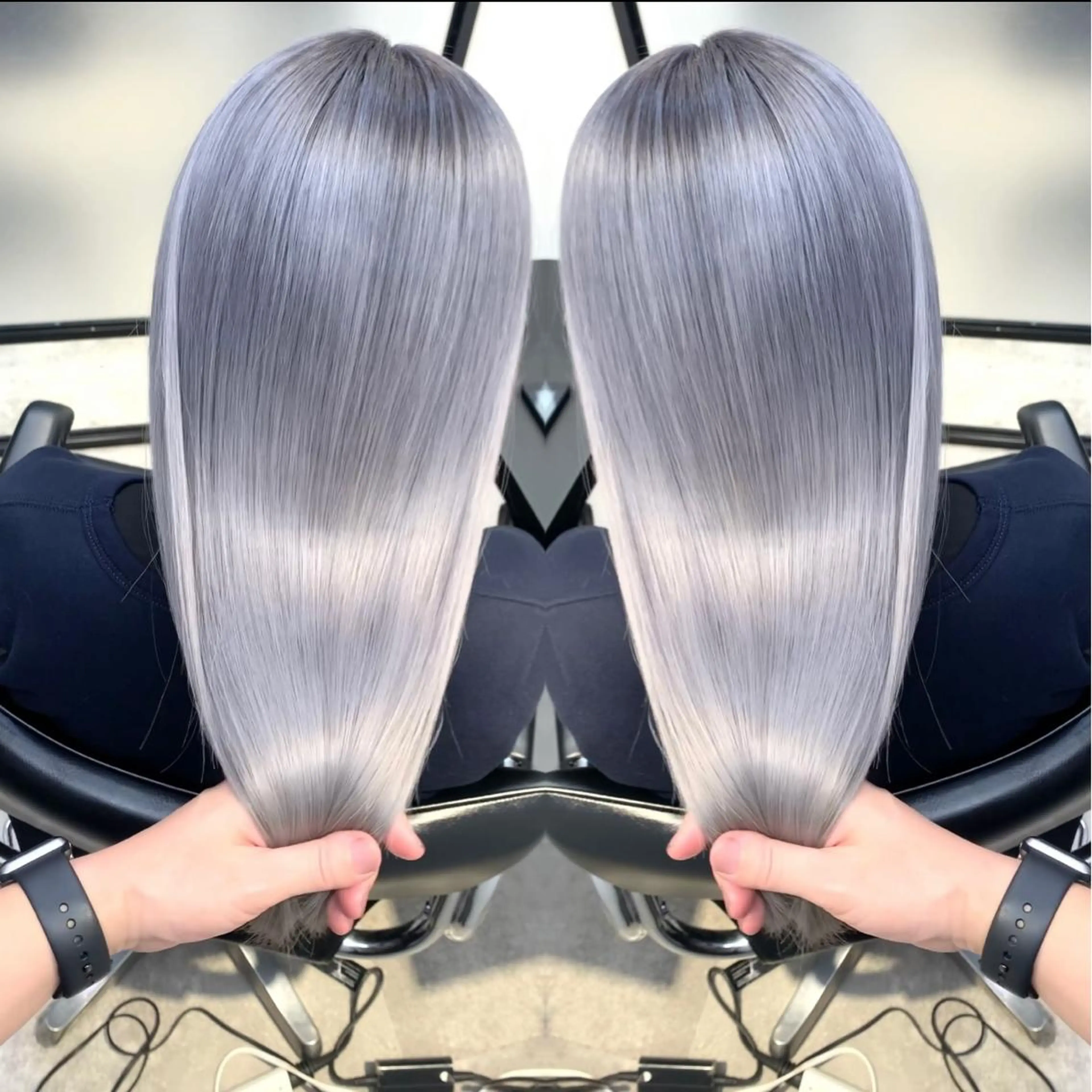 ミディアム ヘアカラー 及川シゲル 髪質改善講師のヘアスタイル