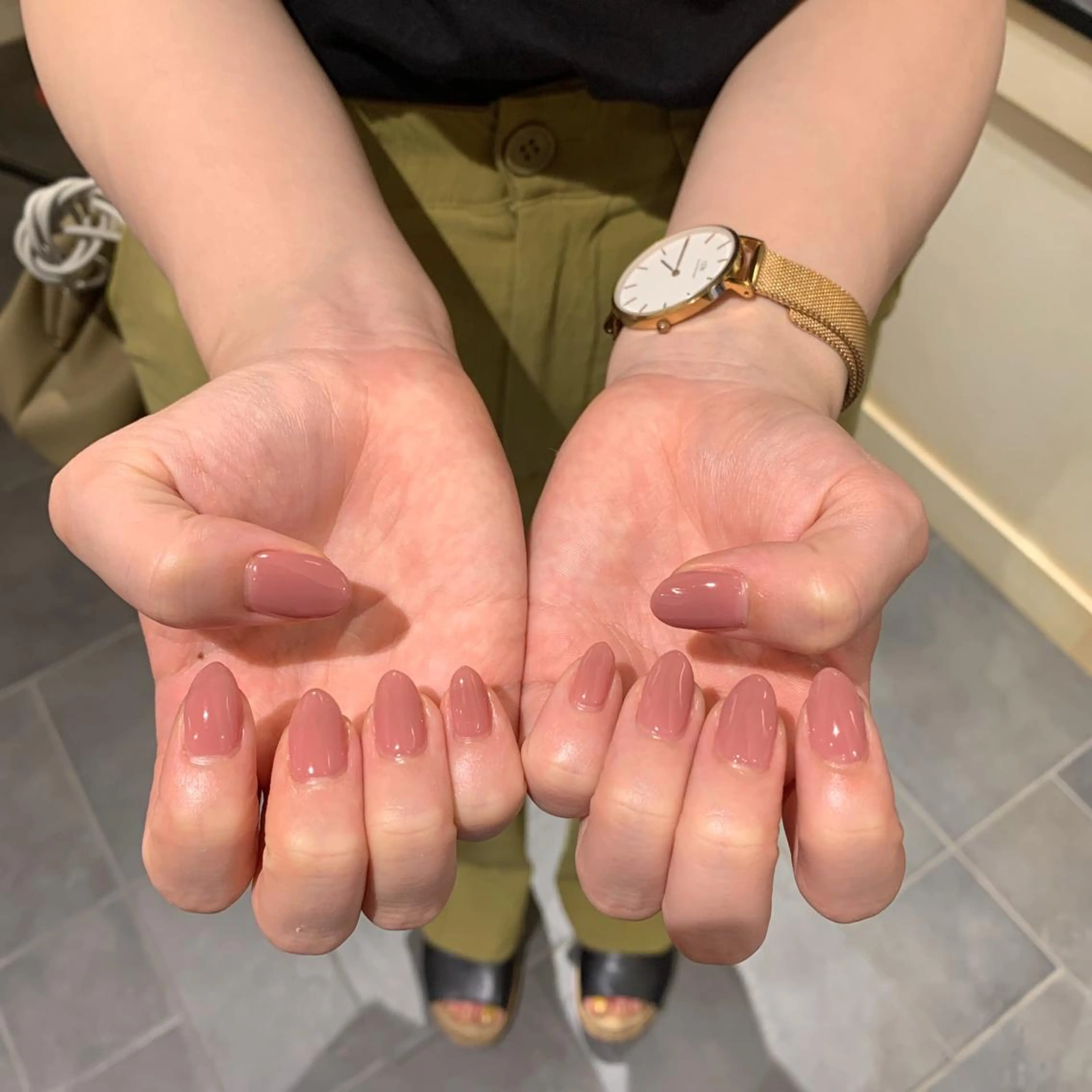 ネイル ジェルネイル ワンカラーネイル パラジェル 鈴木 里奈のネイルデザイン