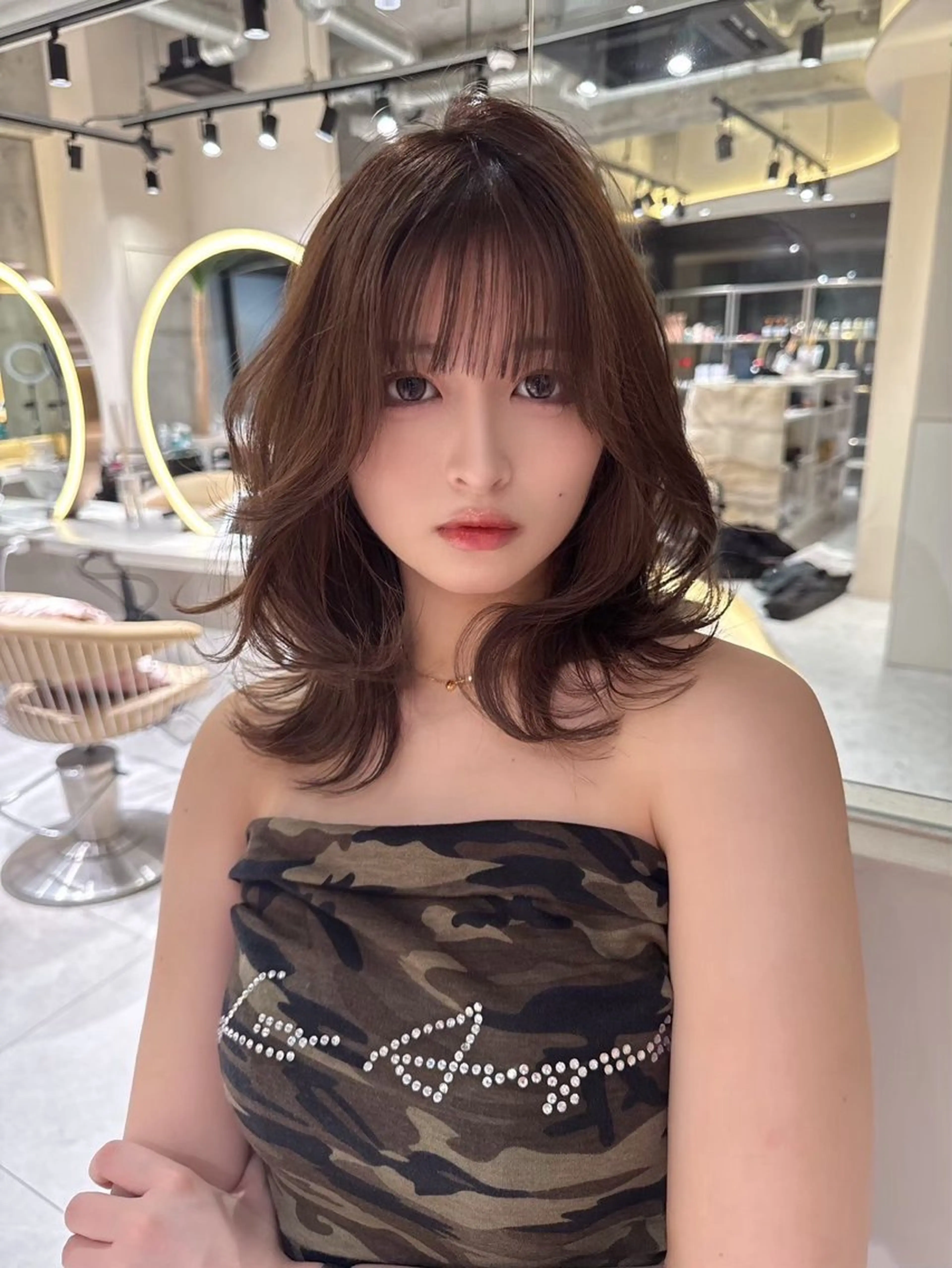 ミディアム カラー レイヤーダブルカラー KYONのヘアスタイル