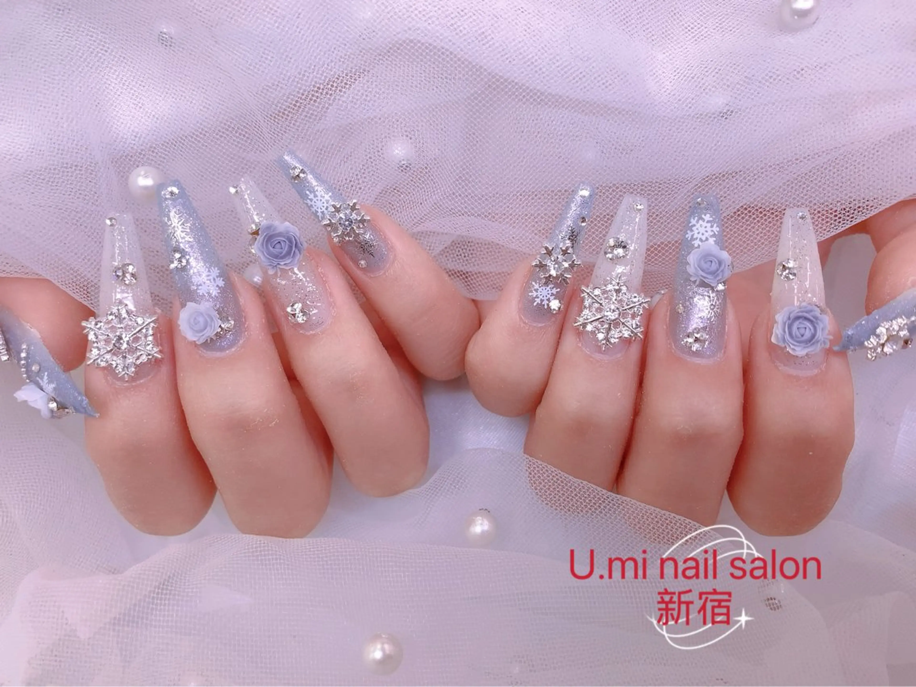 ネイル ボルドー チークネイル 長さ出し フレンチネイル ジェルネイル UMI ネイルサロン新宿🎀のネイルデザイン