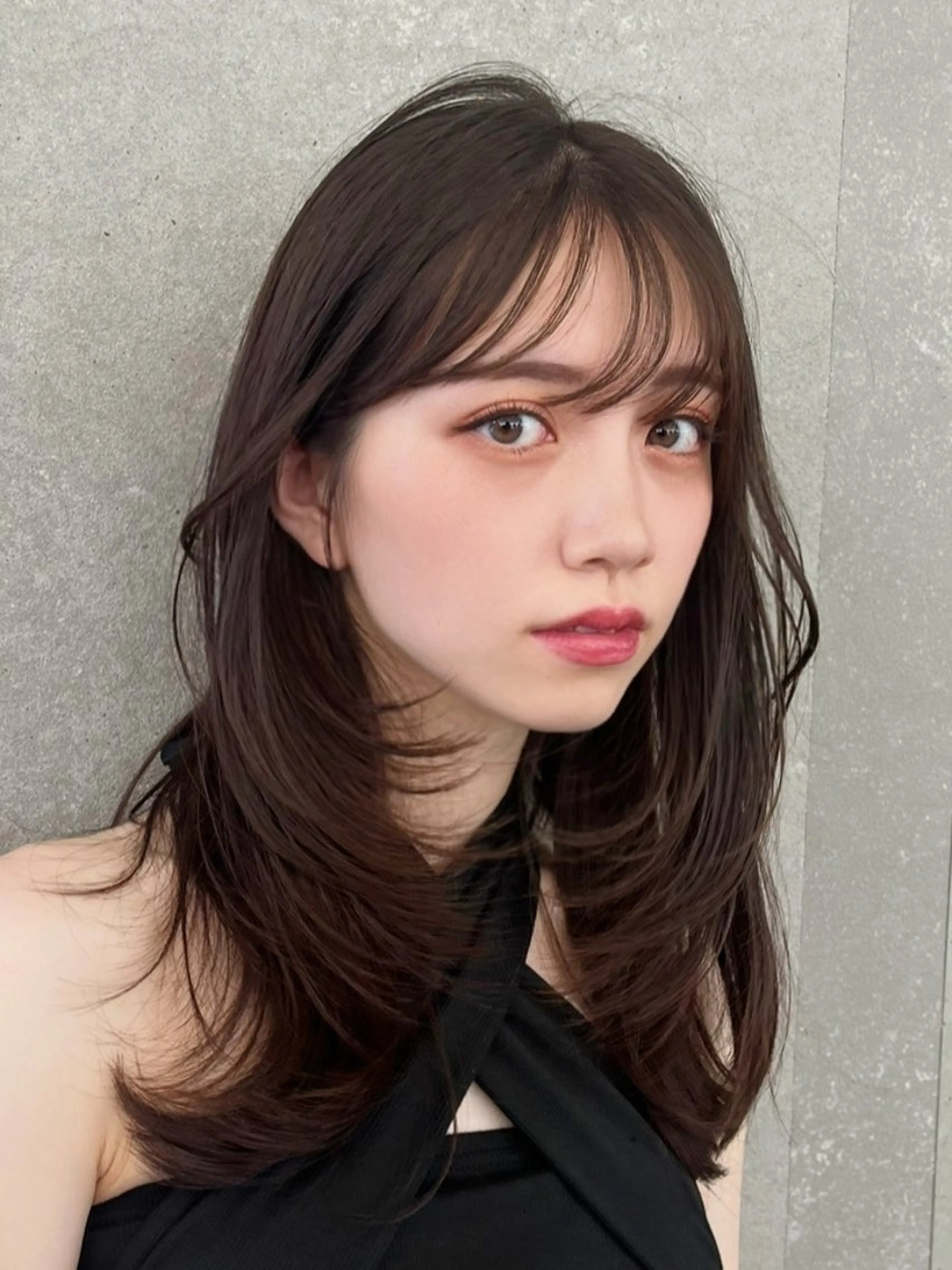 ロング カラー 山崎/ボブ縮毛矯正 レイヤー髪質改善のヘアスタイル