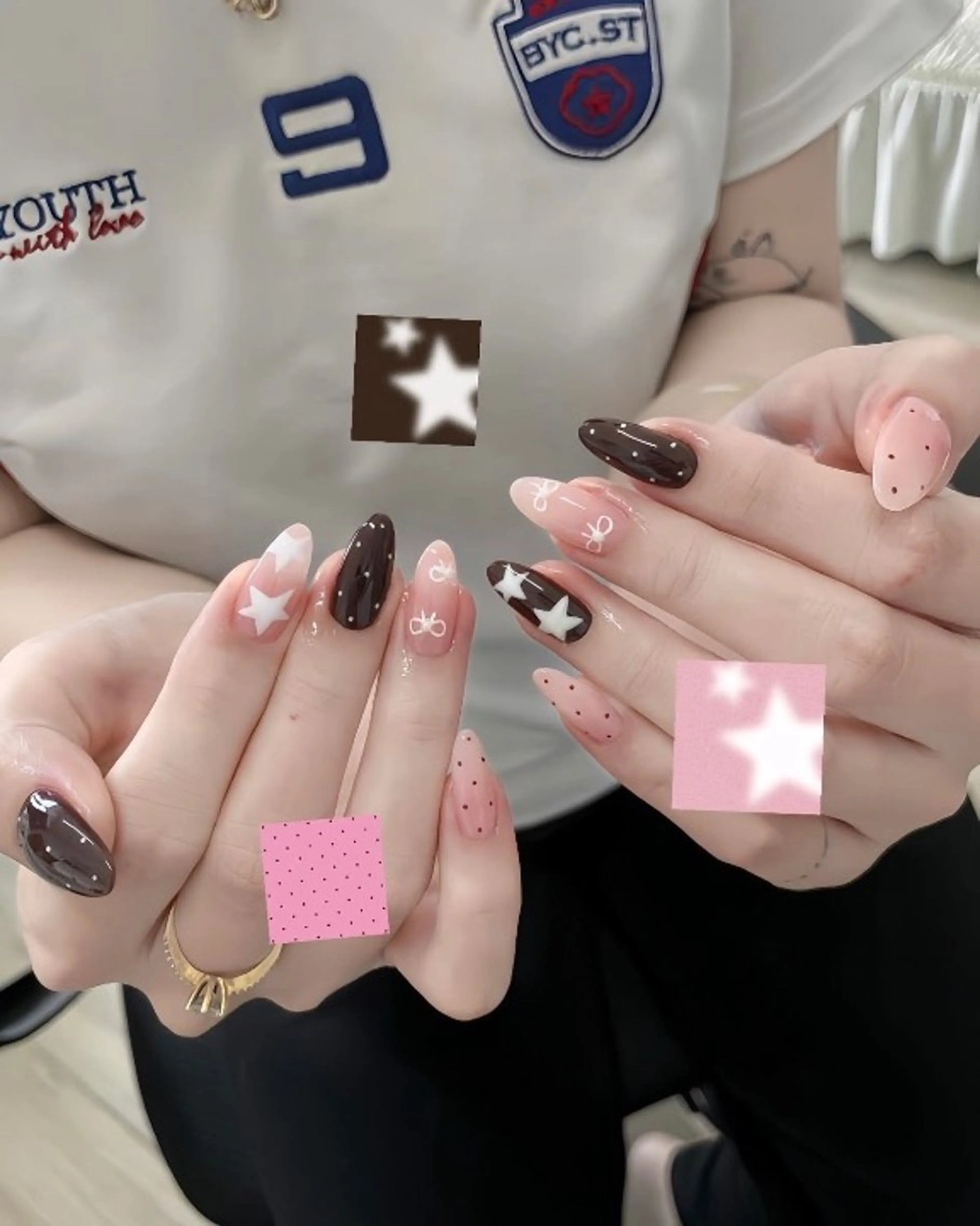 カラー グラデーションカラー ピンクカラー ハンドネイル AIN Nailのネイルデザイン