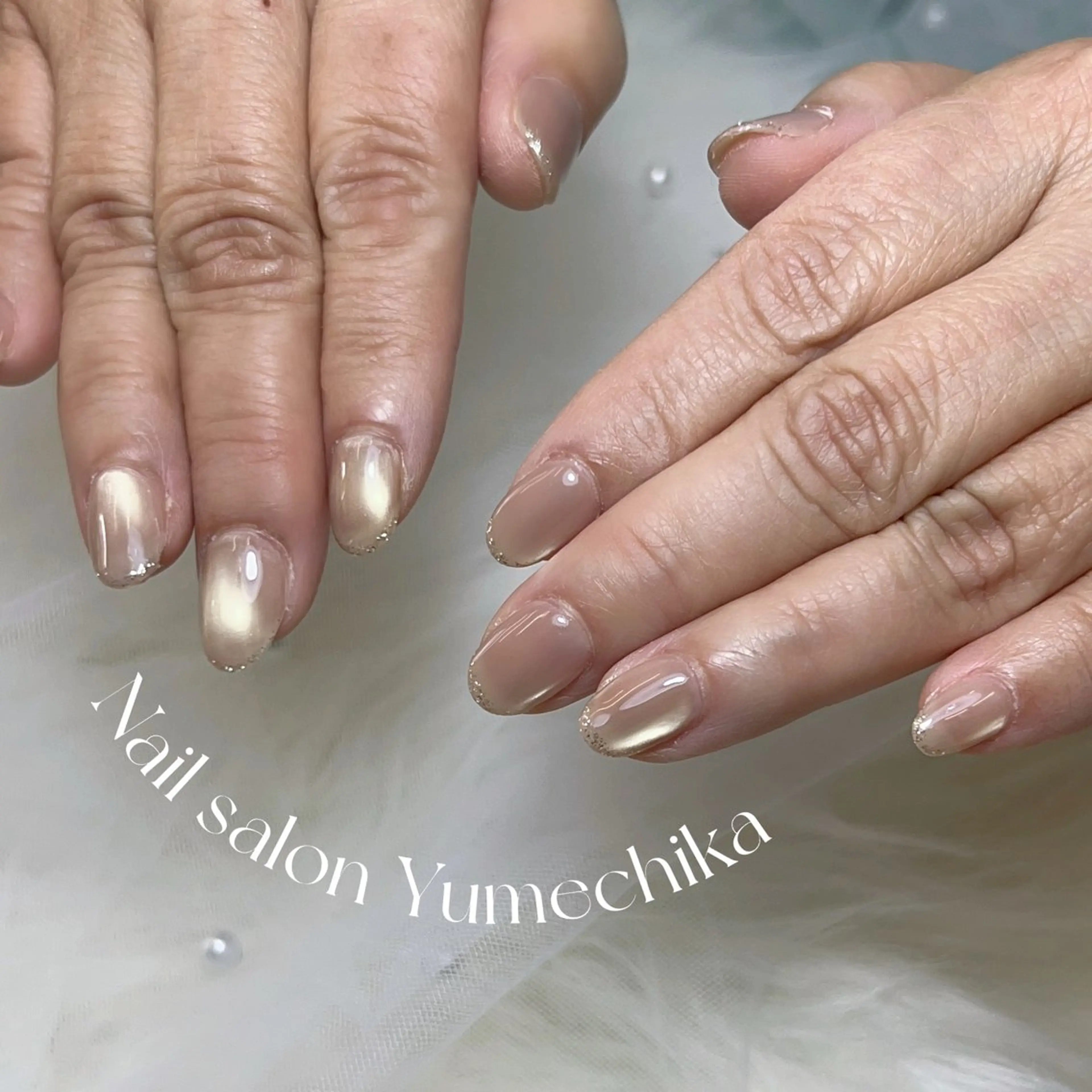 ネイル アートネイル ラメ(グリッター) マグネットネイル ハンドネイル フットネイル Nail salon Yumechikaのネイルデザイン