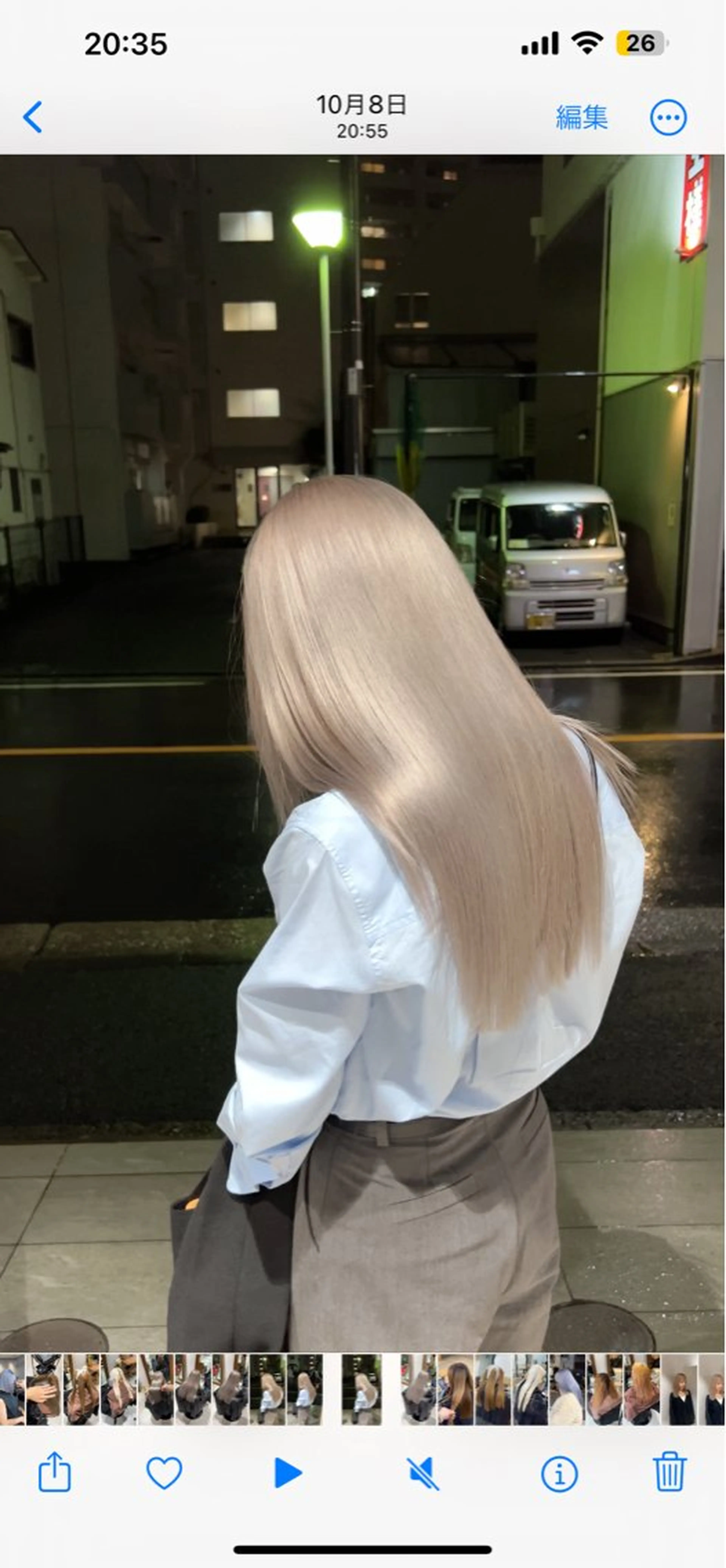 セミロング カラー 抜きっぱなしブロンド ブロンド ムラ修正💎 艶髪ハイトーン💎のヘアスタイル