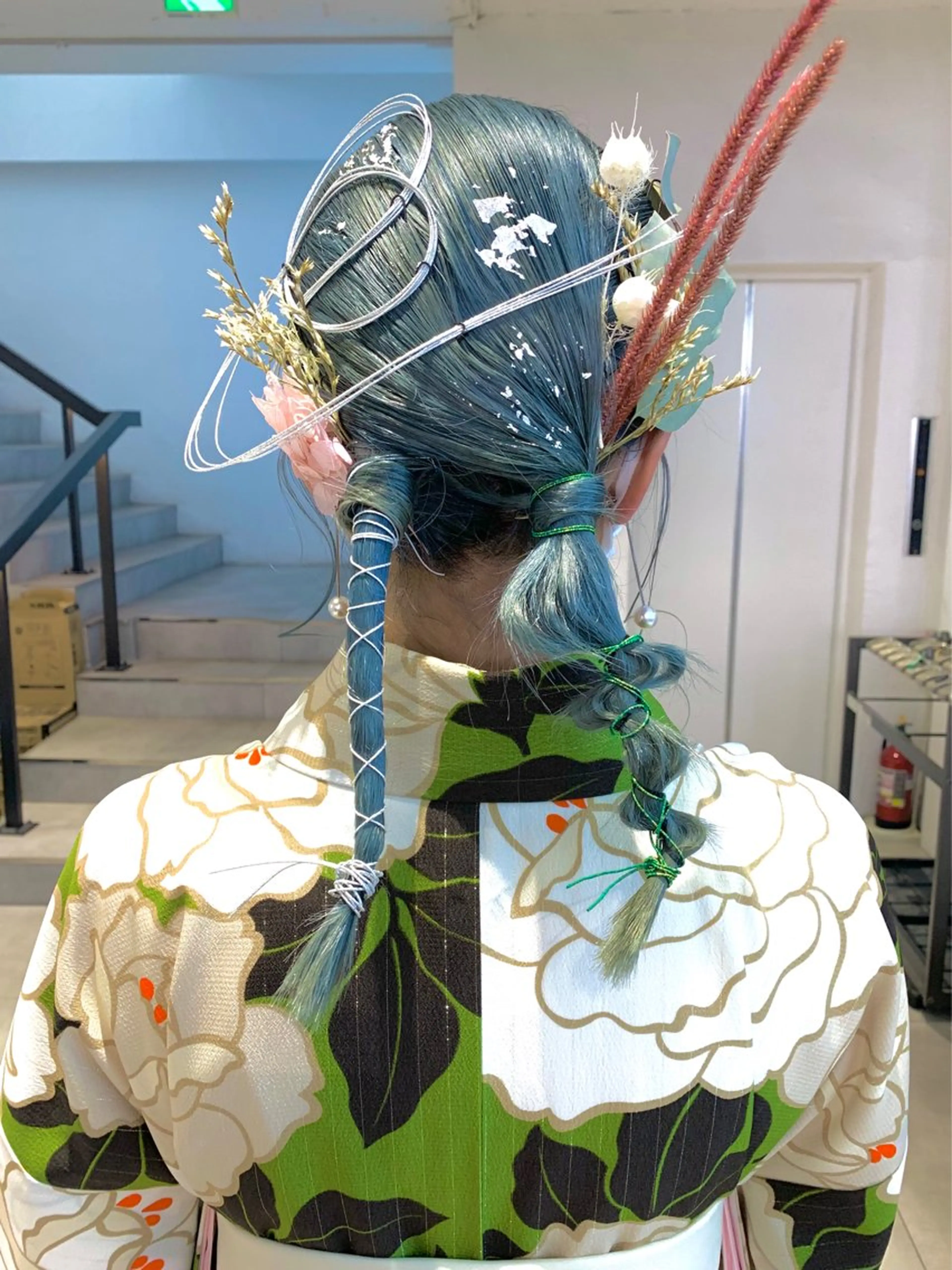 セミロング ヘアアレンジ 成人式 着付け Kureha/ネイル トレンドヘアのマツエク・マツパデザイン