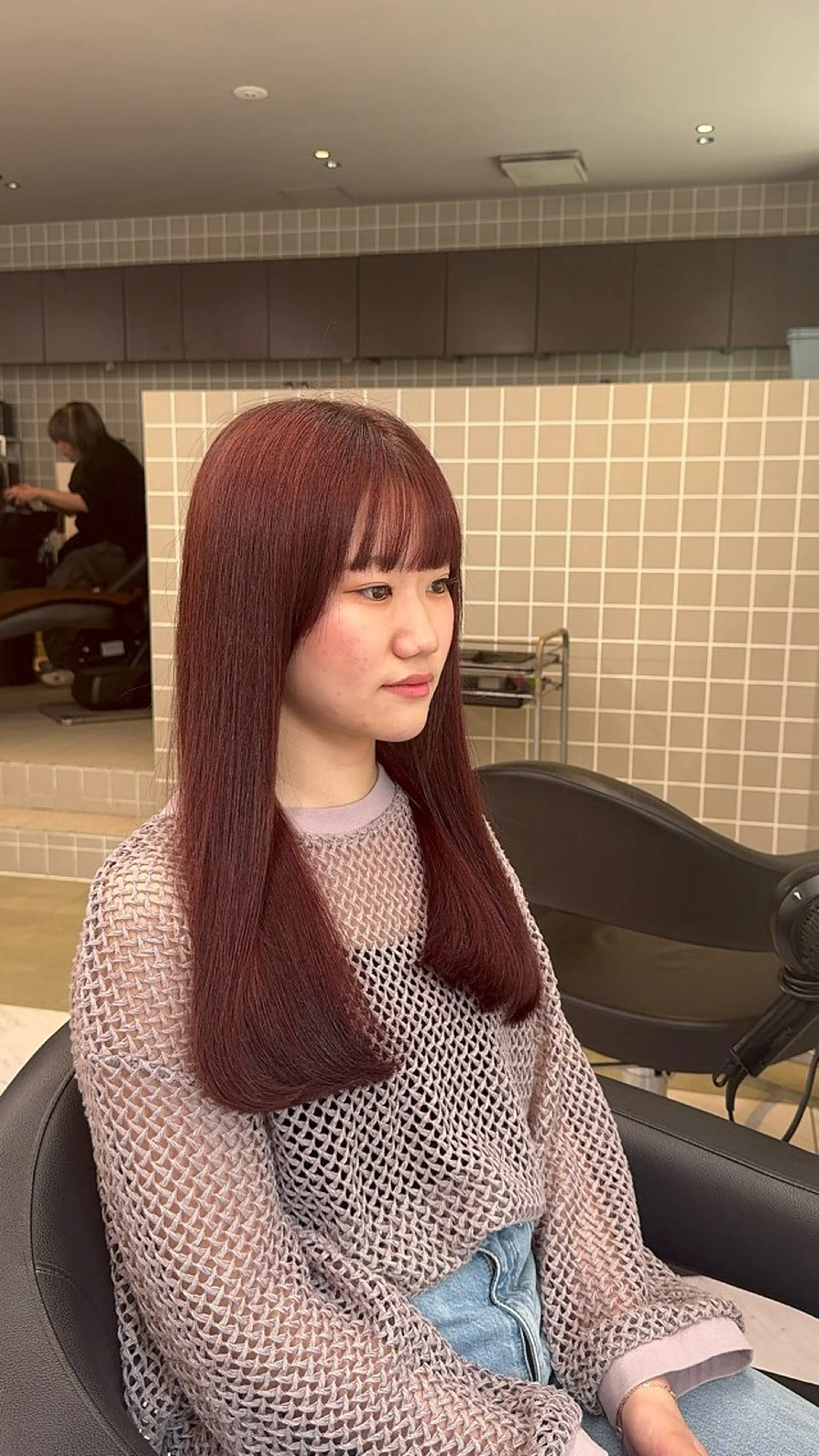 ロング カラー パーマ ヘアアレンジ メンズ キッズ 韓国系🇰🇷🩶 艶暗髪/MEIのヘアスタイル