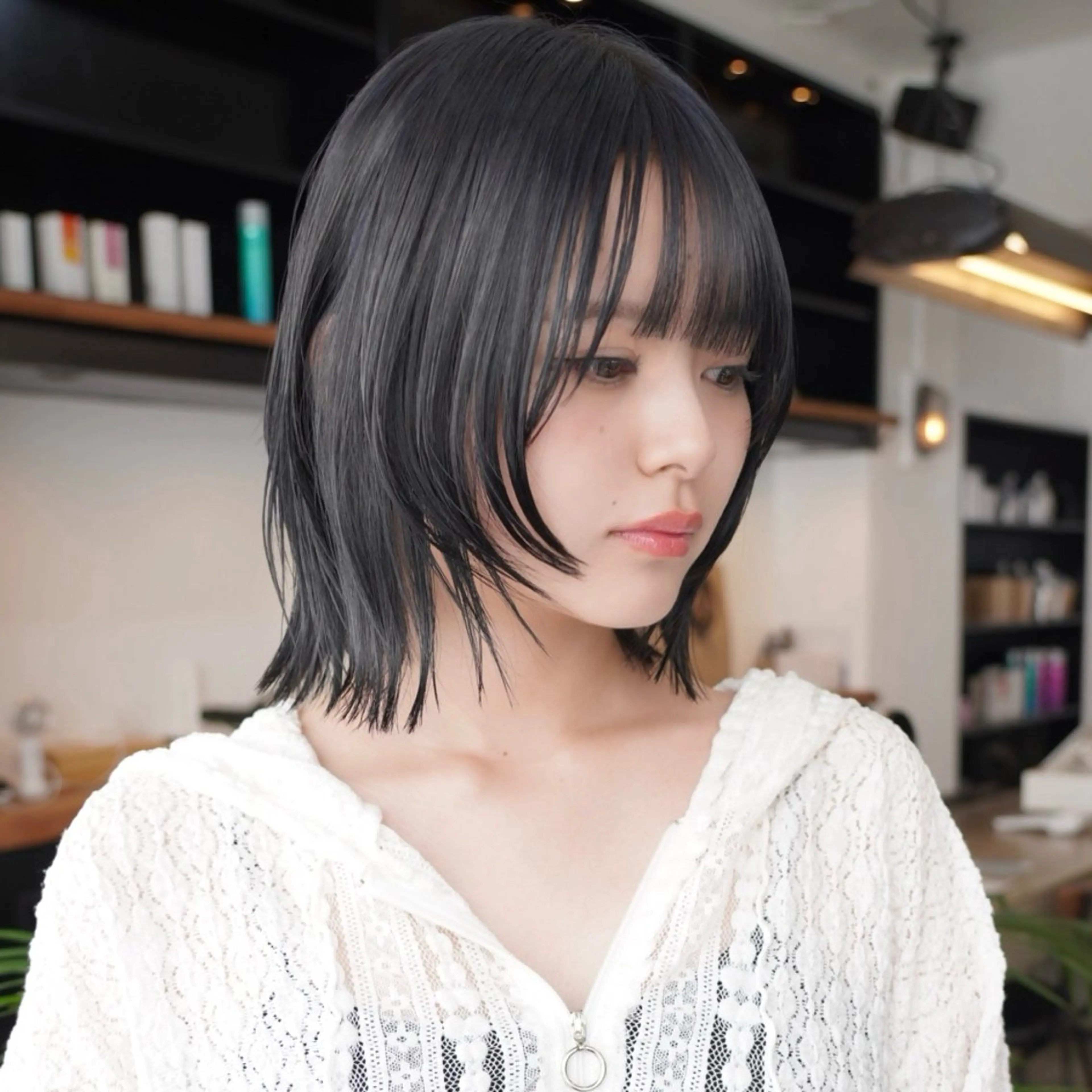 ミディアム カット トリートメント ボブ／アンニュイ 🌷しだひめな🌷のヘアスタイル