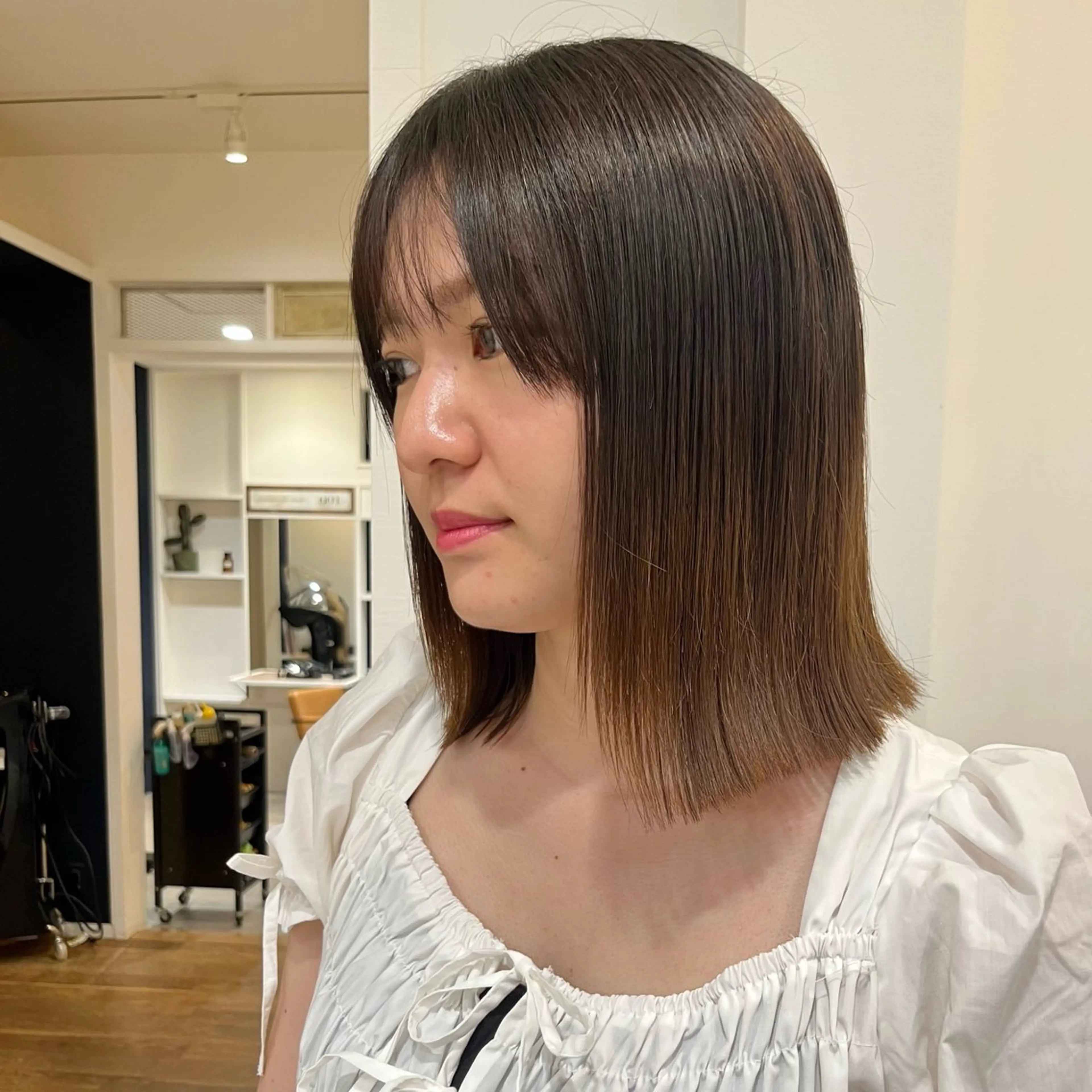 ミディアム カラー ヘアアレンジ ボブ カット 無料カットモデル‪✨ ✂️Nanami🌷のヘアスタイル