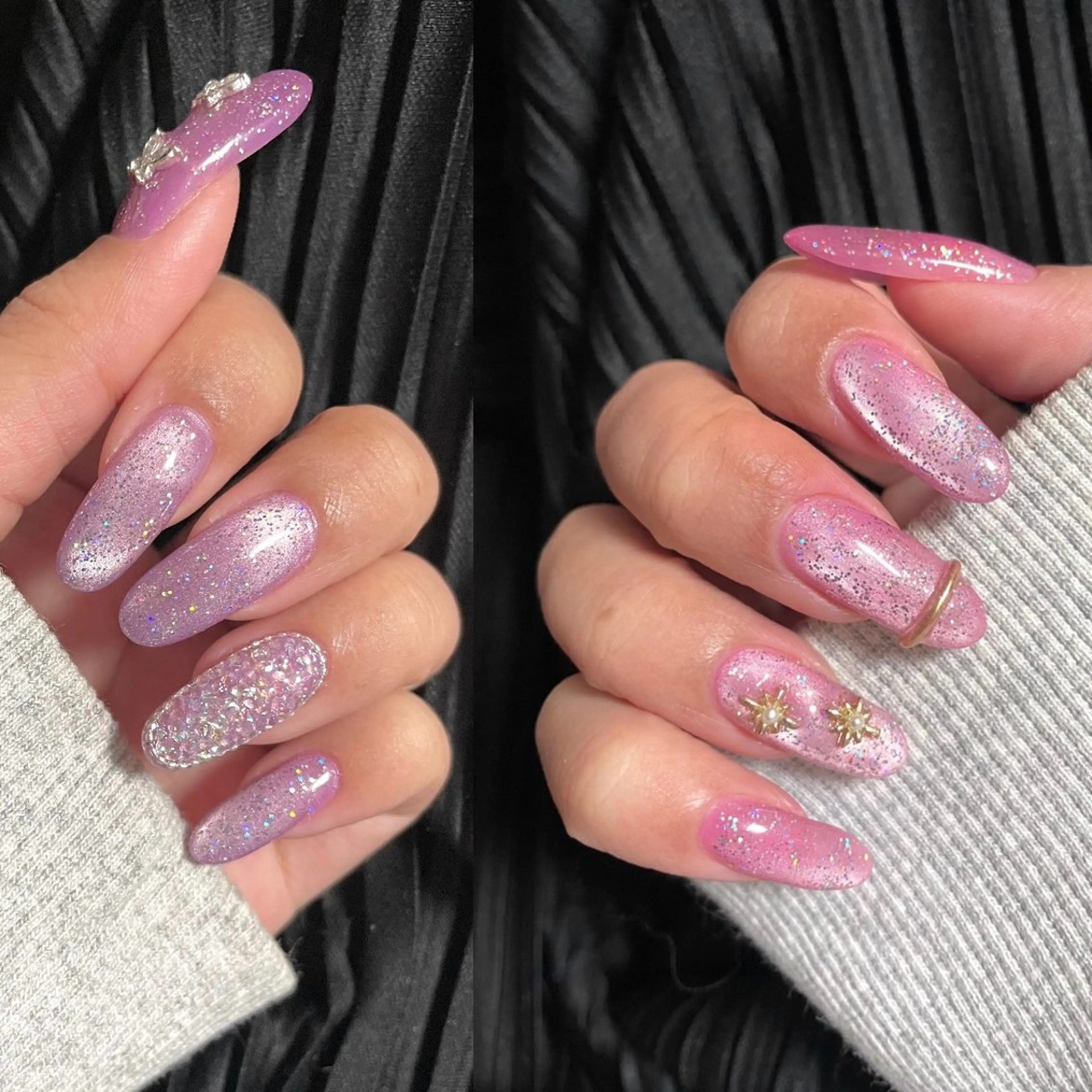 ネイル アートネイル ラメ(グリッター) ハンドネイル ネイルサロン Purimaのネイルデザイン
