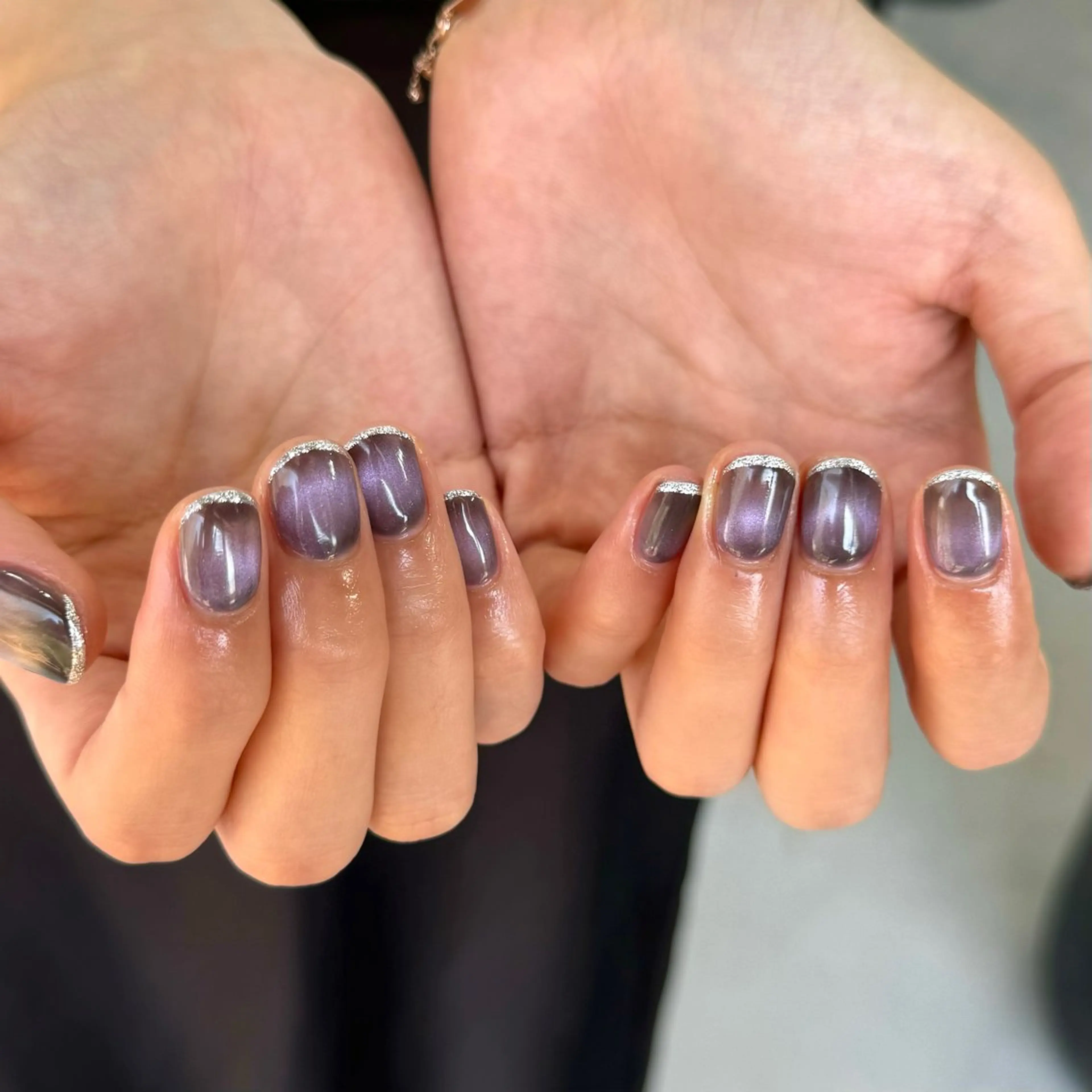 ネイル ラメ(グリッター) マグネットネイル ハンドネイル HARUKA ネイリスト福岡/薬院のネイルデザイン