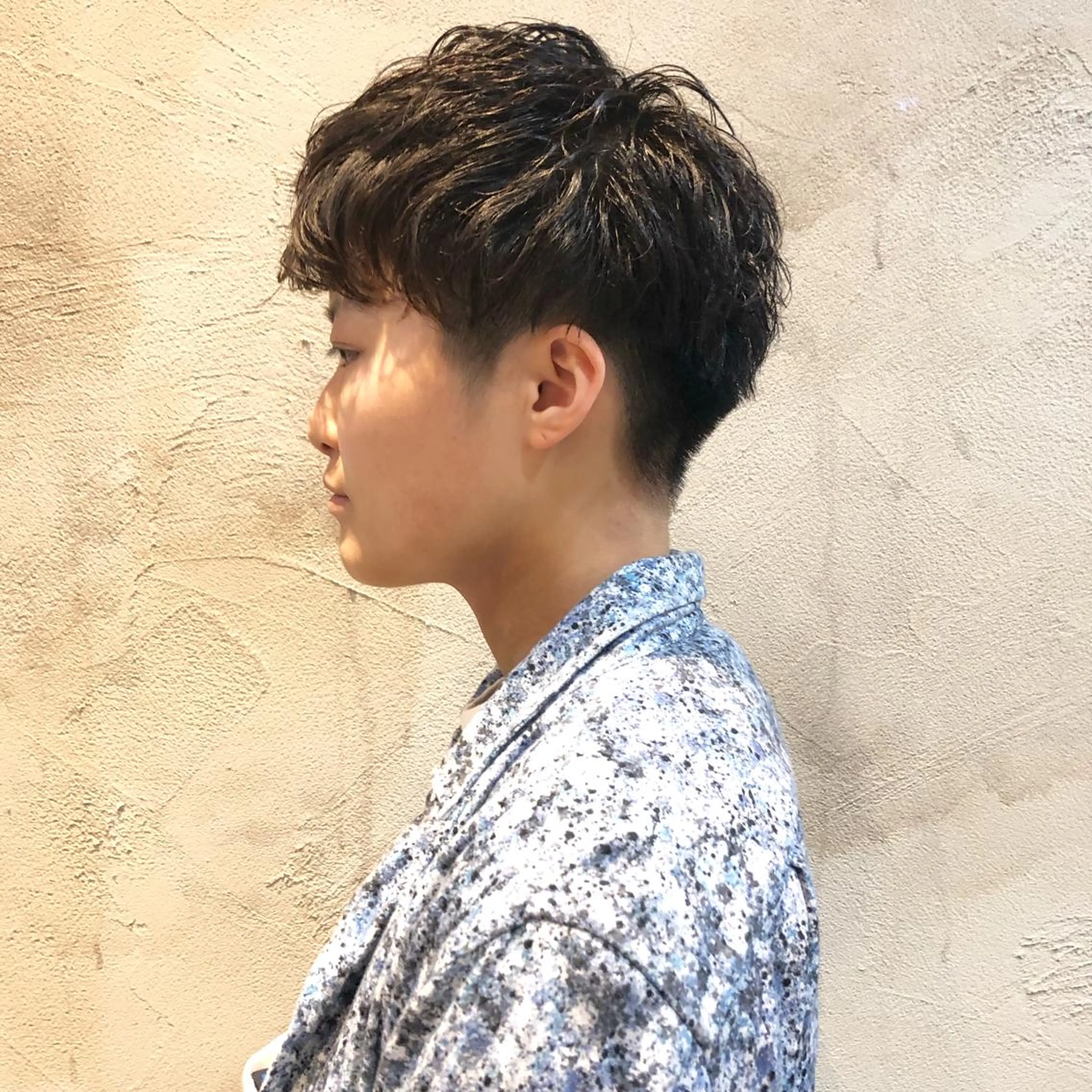 パーマ メンズ カット パーマ 水谷 俊一のヘアスタイル