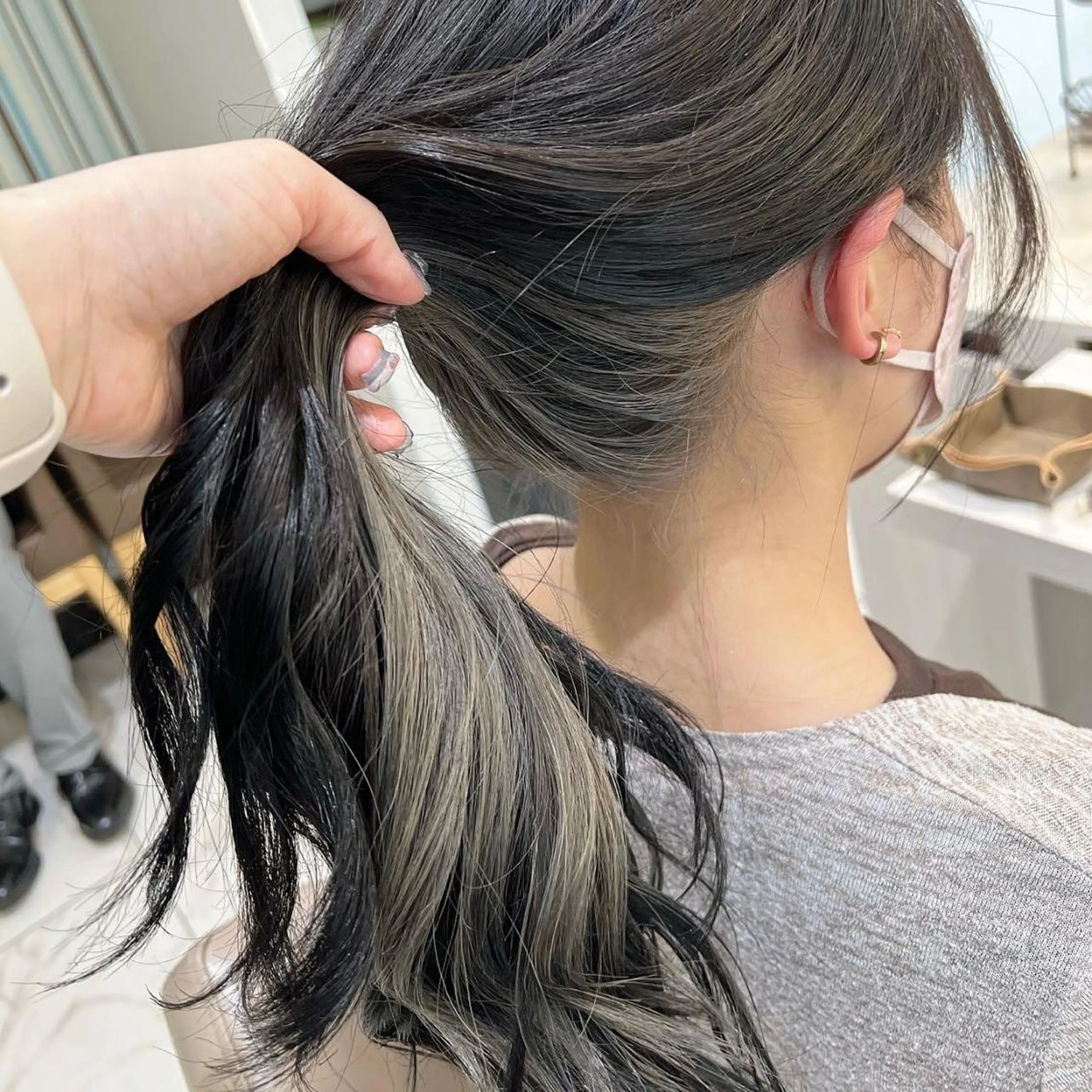 ロング 三箇島陽香/髪質改善 クロスパーマ縮毛矯正のヘアスタイル