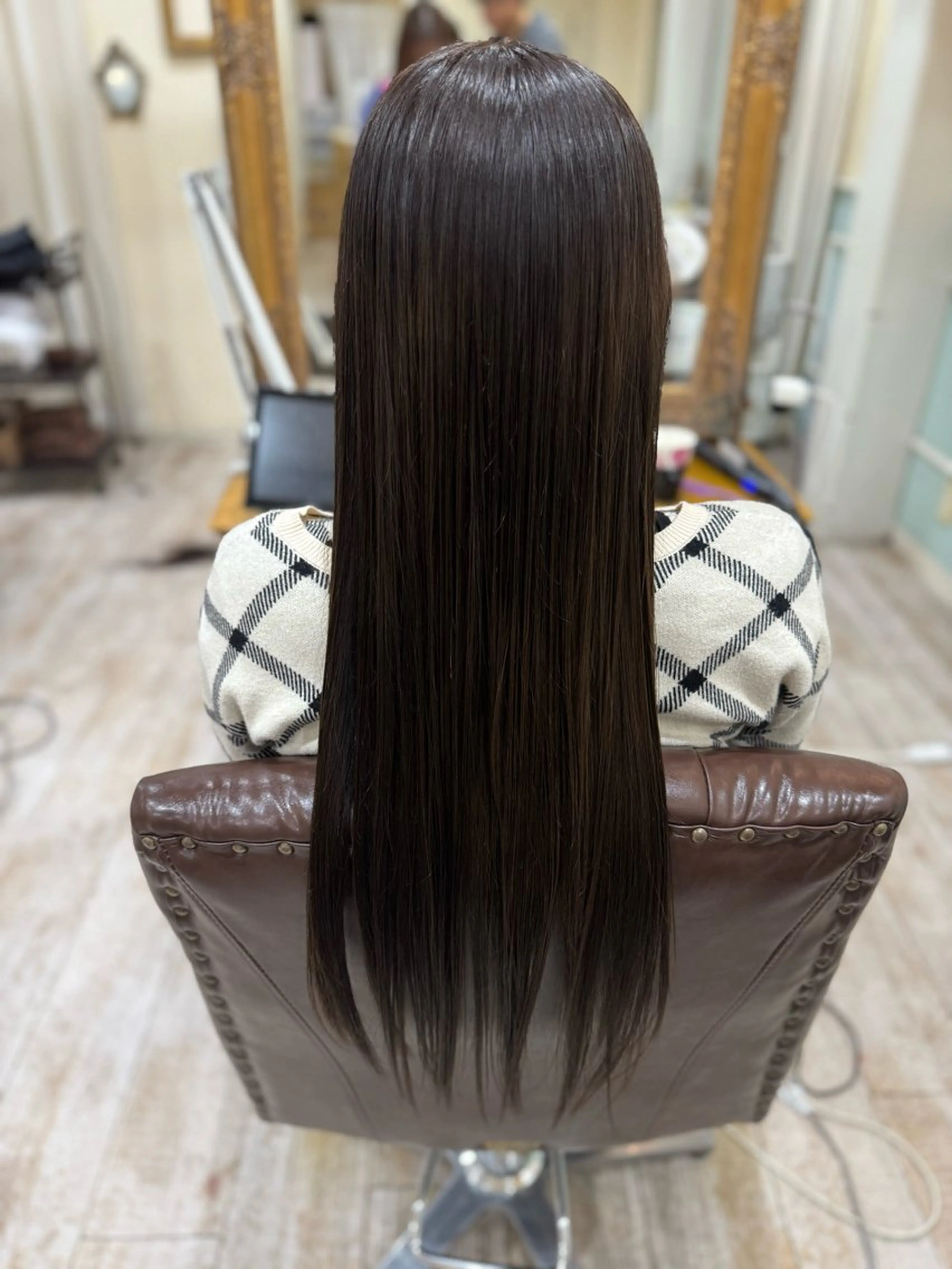 ロング カラー アディクシーカラー 髪質改善 トリートメント ゆこ カラーモデルのヘアスタイル