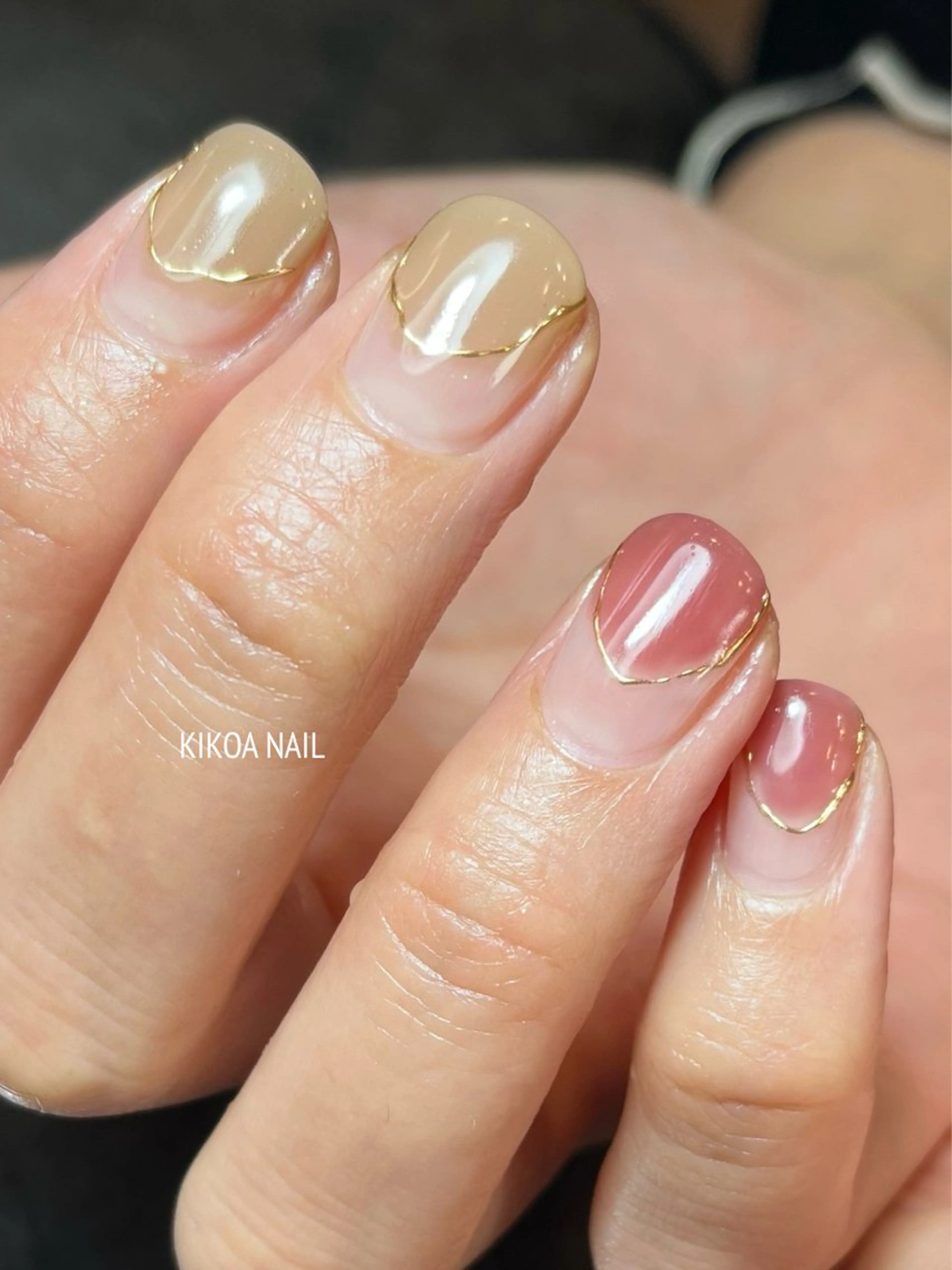 ネイル アートネイル フレンチネイル ジェルネイル ミラーネイル ニュアンスネイル KIKOA NAIL キコアネイルのネイルデザイン