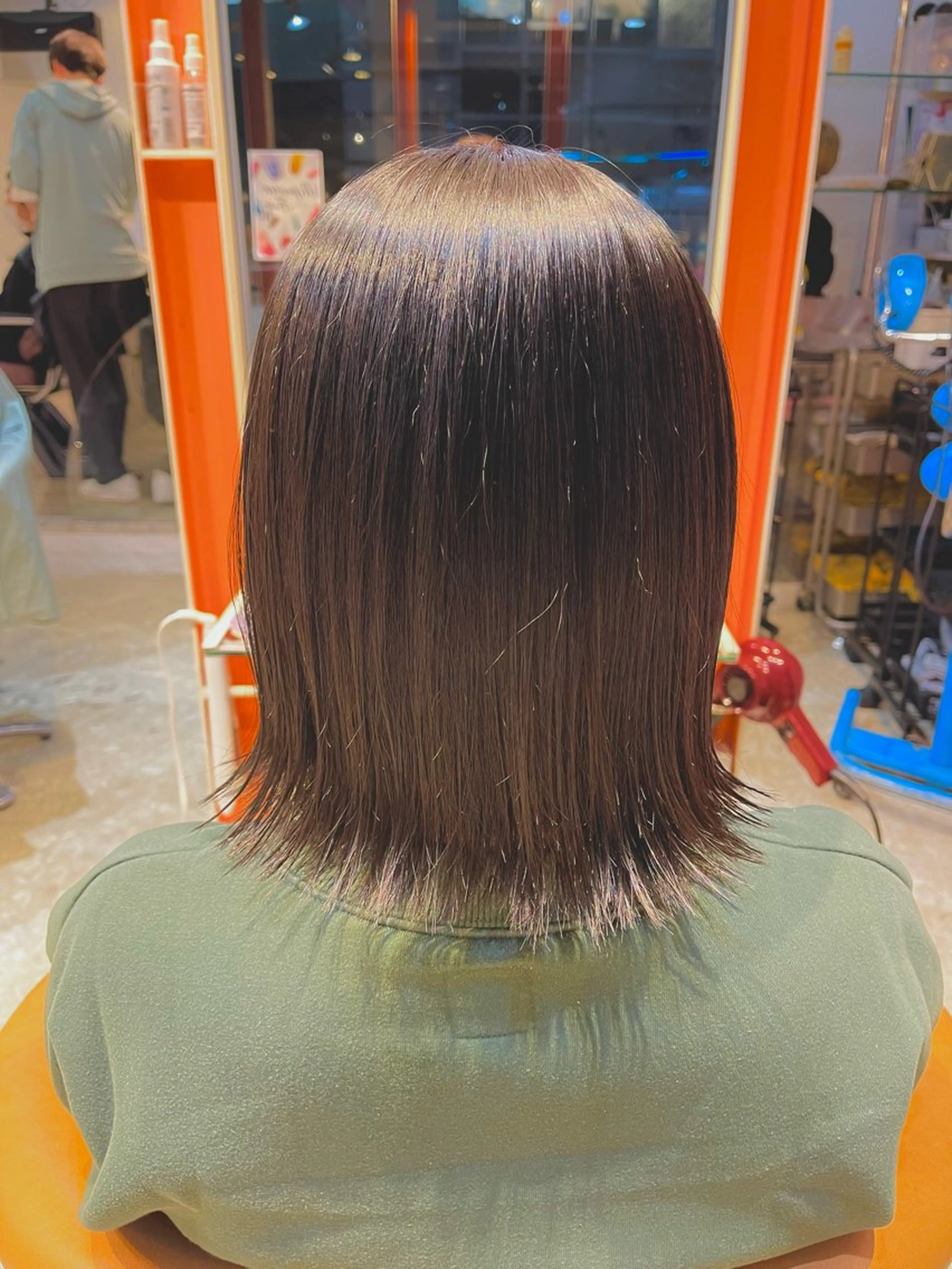 ミディアム カラー パーマ カット ヘアカラー 縮毛矯正 うしだ かおるのヘアスタイル