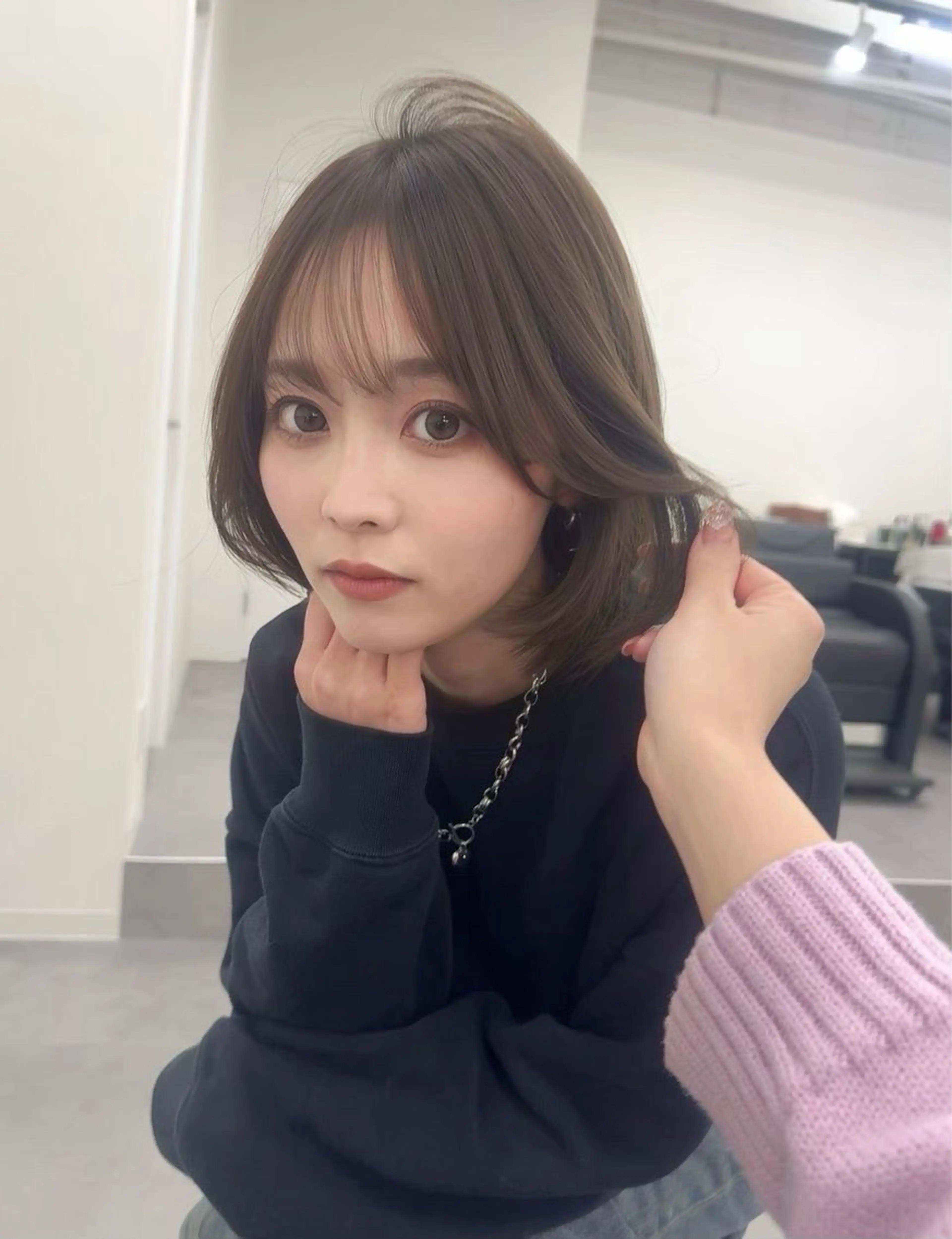 ミディアム カラー ヘアアレンジ カット ヘアカラー トリートメント 韓国レイヤー/ボブ メンズカット/きらりのヘアスタイル