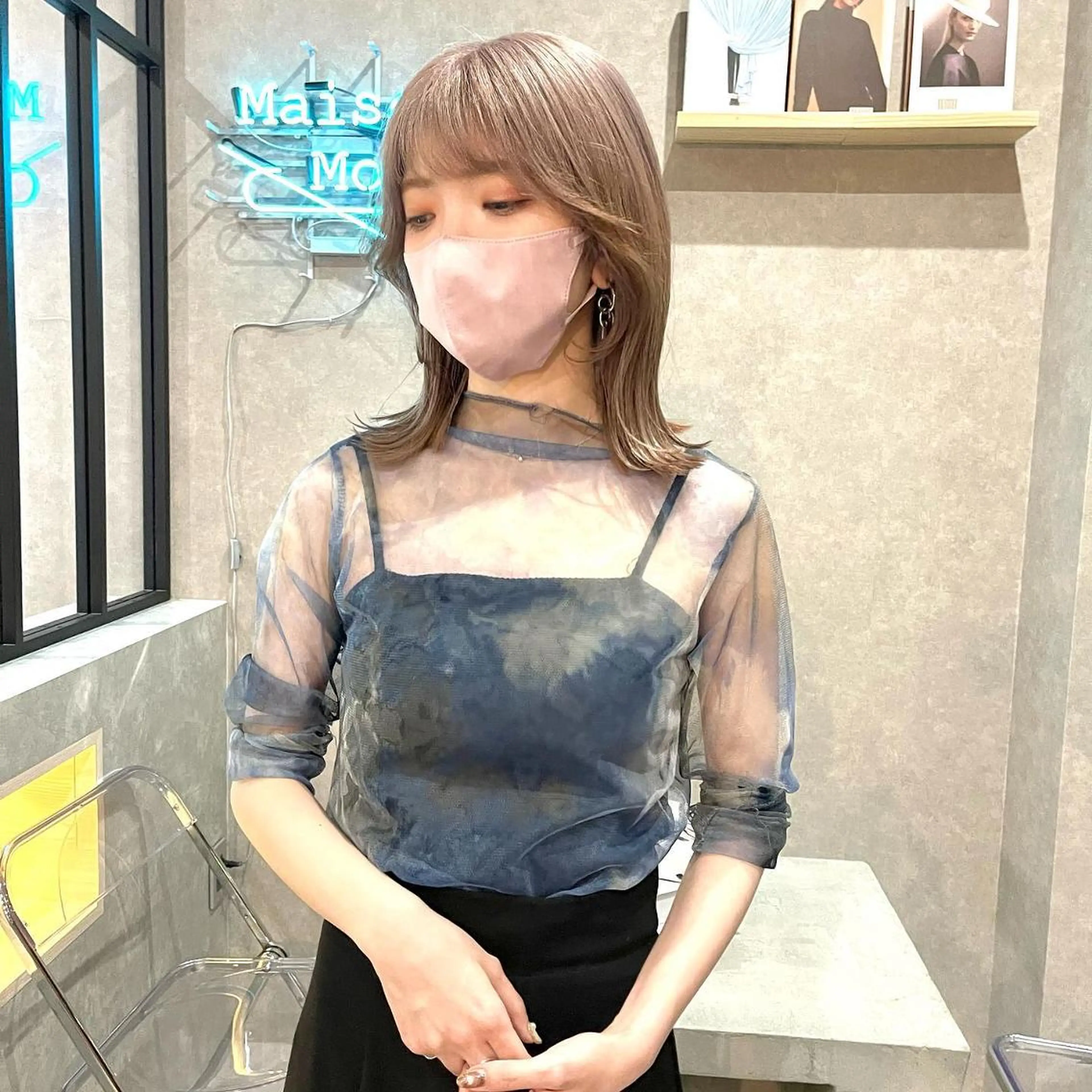 ショート ハイライト 髪質改善 河原 亮のヘアスタイル