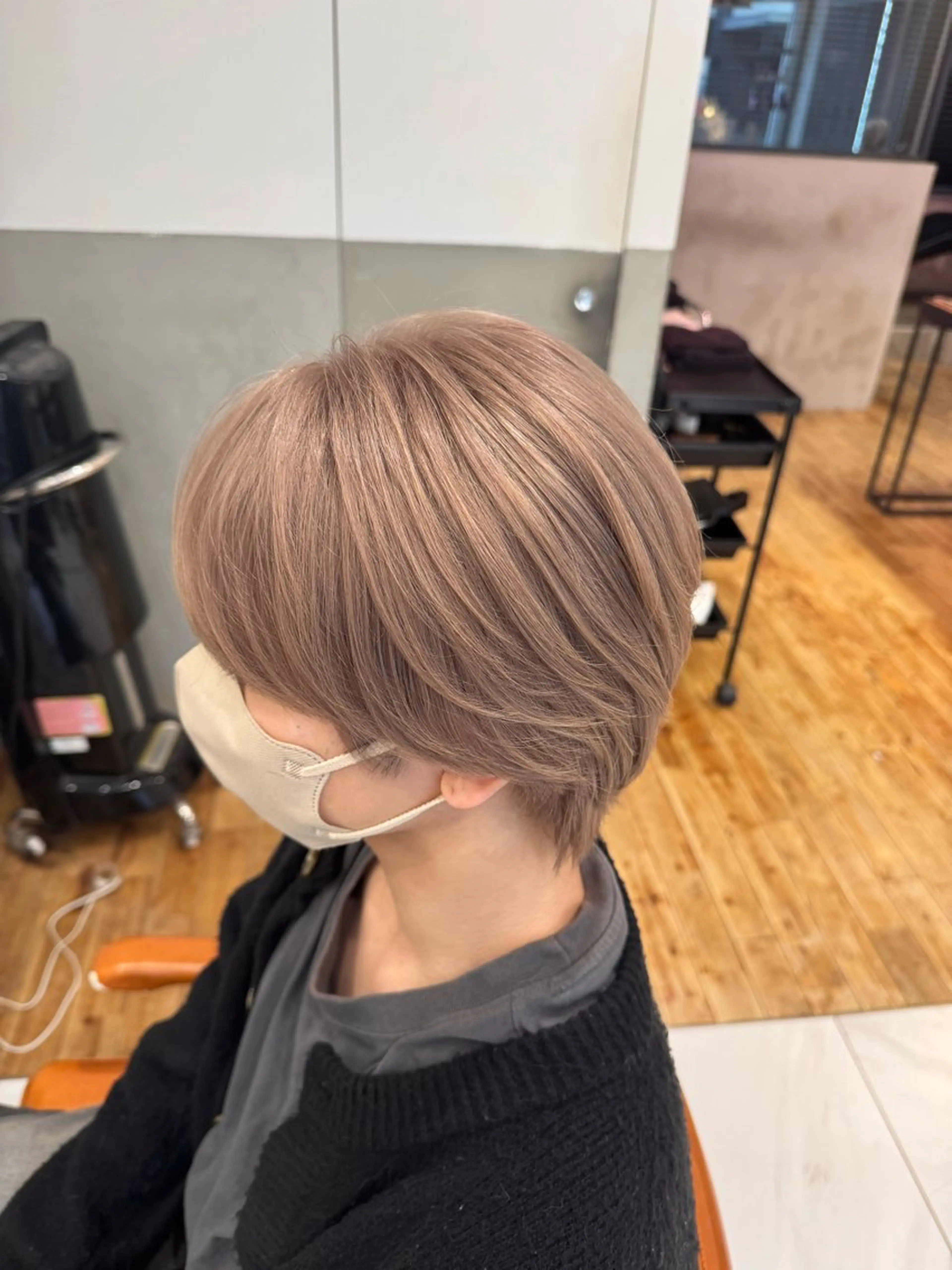 ショート ヘアカラー ｱｵﾇﾏﾐﾕ☁️ /ボブ/ハイトーン/のヘアスタイル