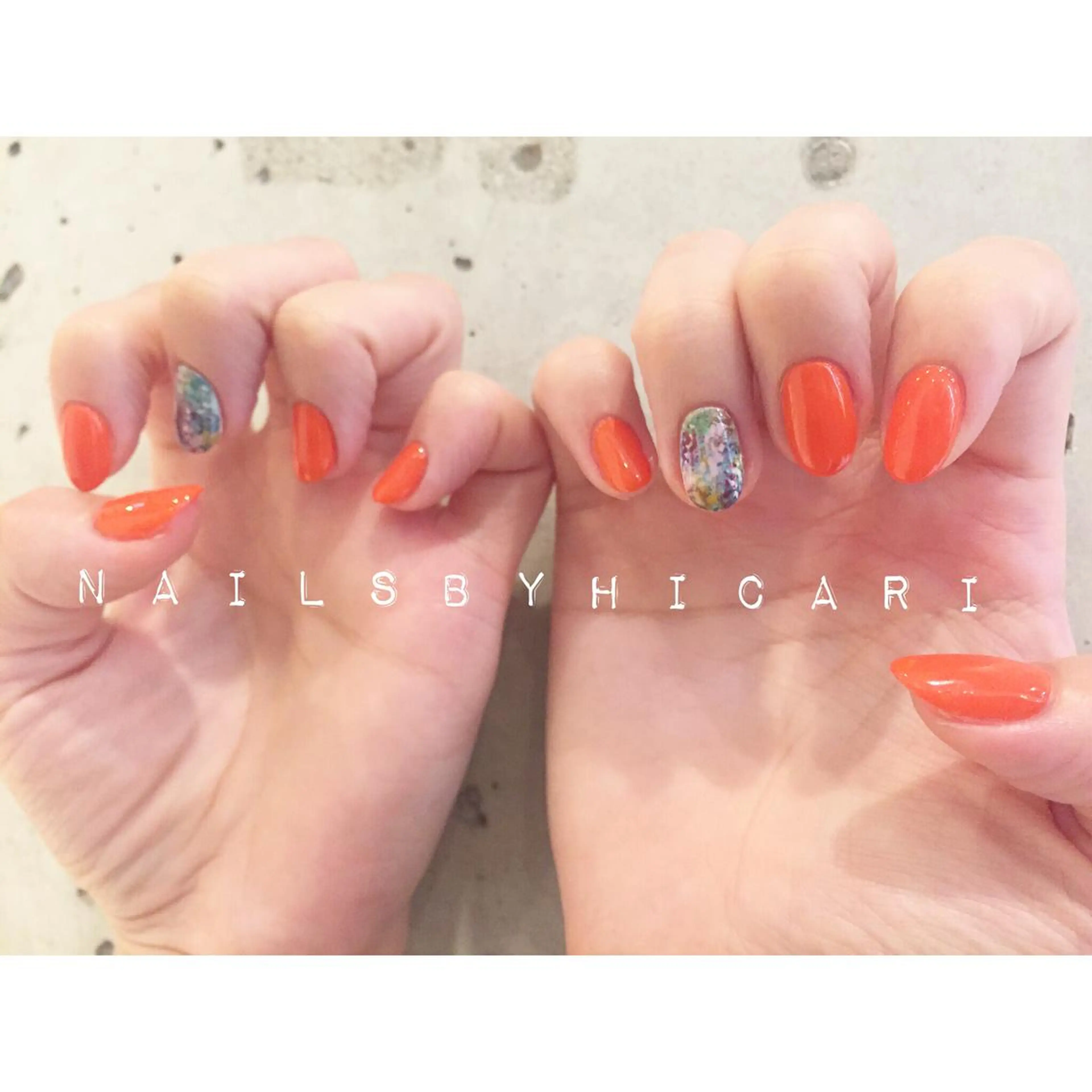 ショート カラー ネイル マツエク・マツパ ジェルネイル ニュアンスネイル パラジェル illum hicariのネイルデザイン