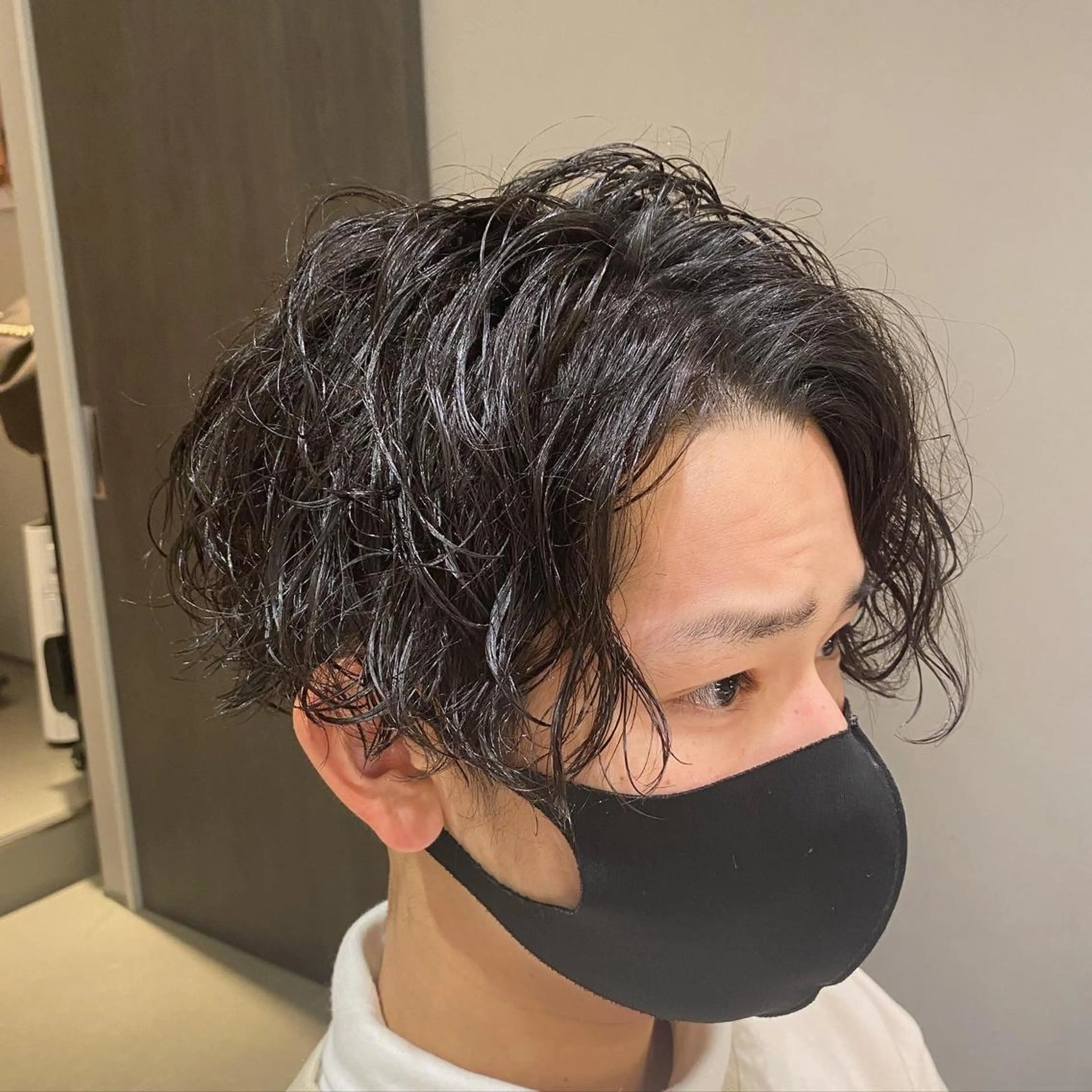 ショート パーマ メンズ カット パーマ 梅田茶屋町メンズ 専門美容師 山元一平のヘアスタイル