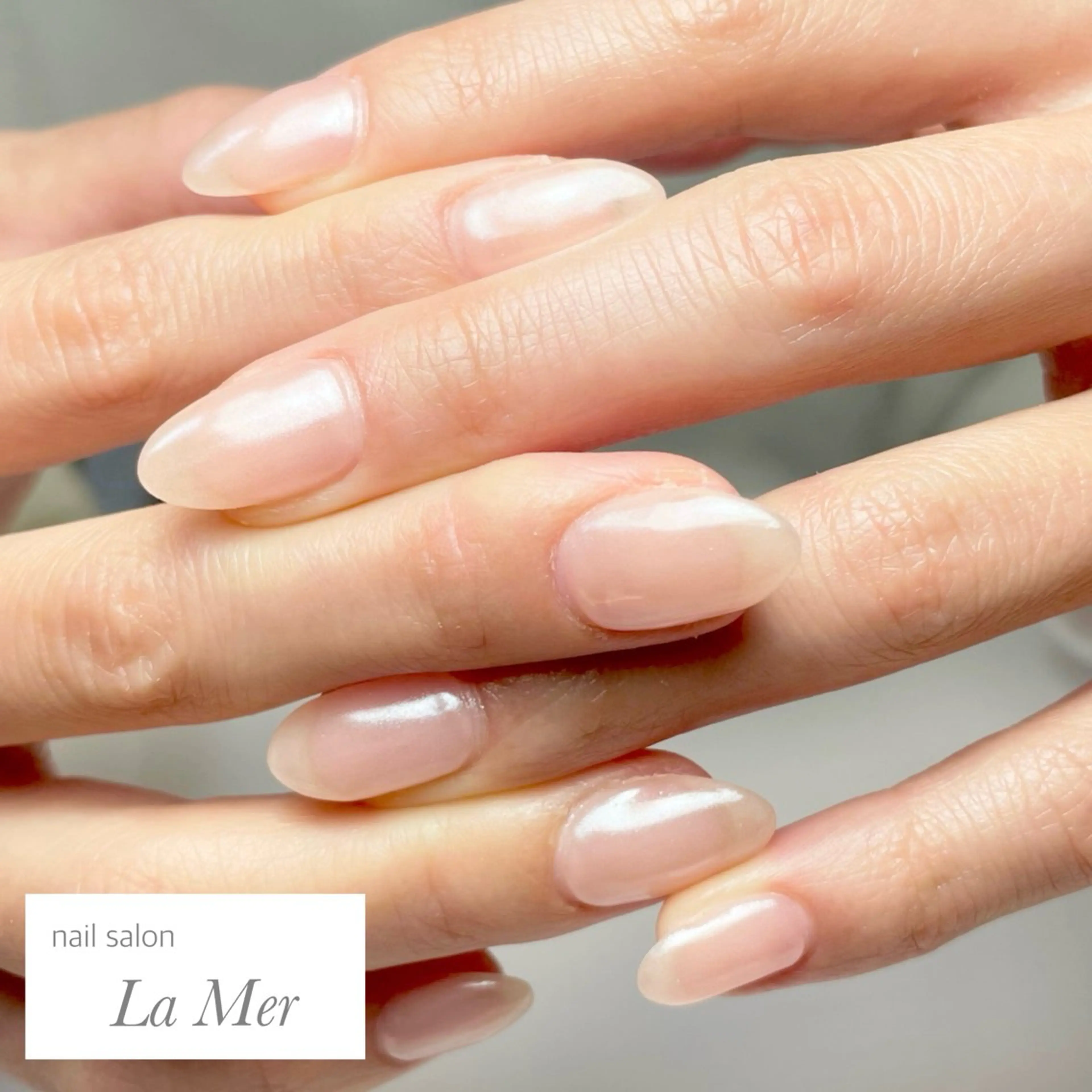 ネイル オーロラネイル ミラーネイル オフィスネイル ワンカラーネイル ピンク nailsalon La Merのネイルデザイン