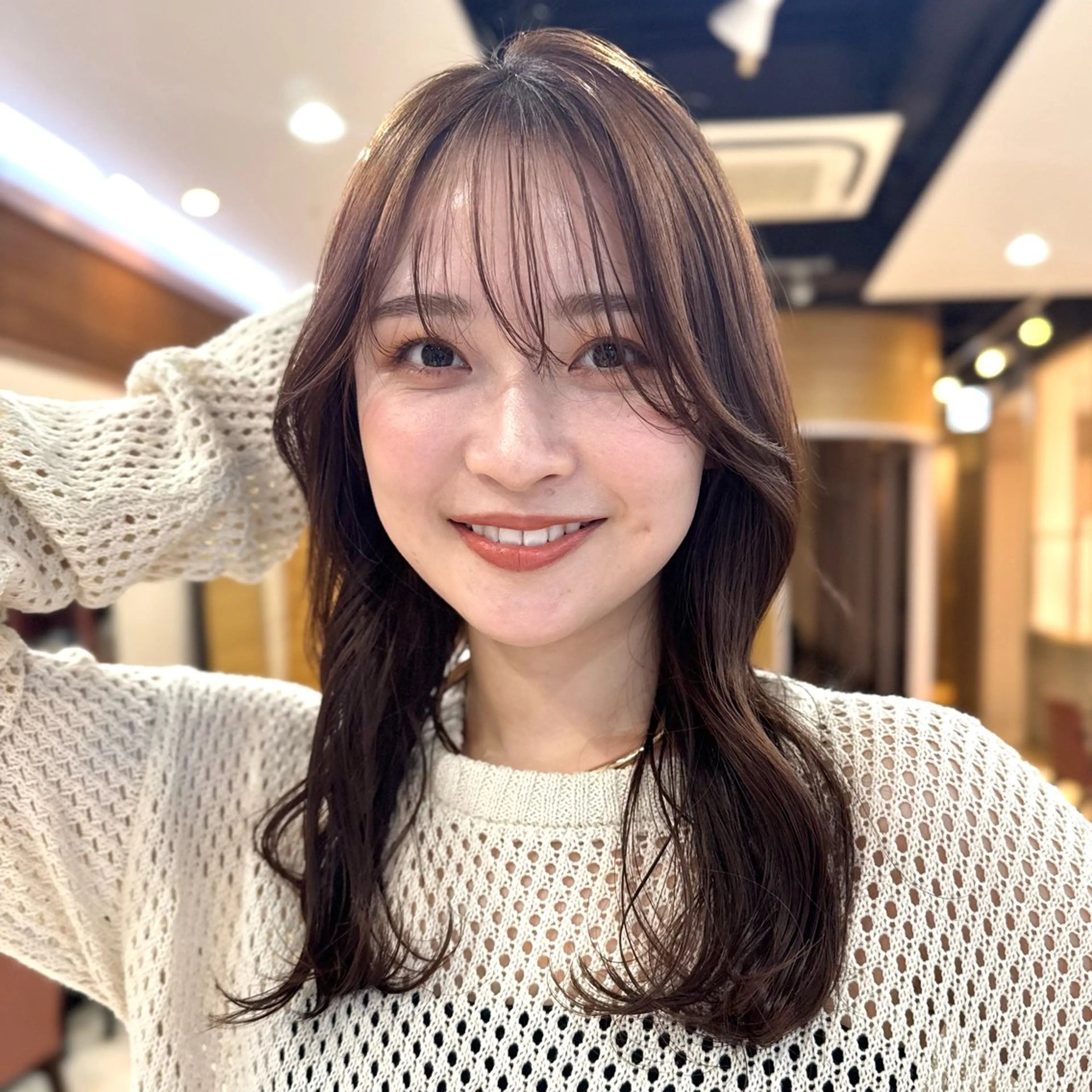 ミディアム カラー カット ヘアカラー トリートメント ヘッドスパ 透明感カラー/レイ ヤー/Nana🌈のヘアスタイル