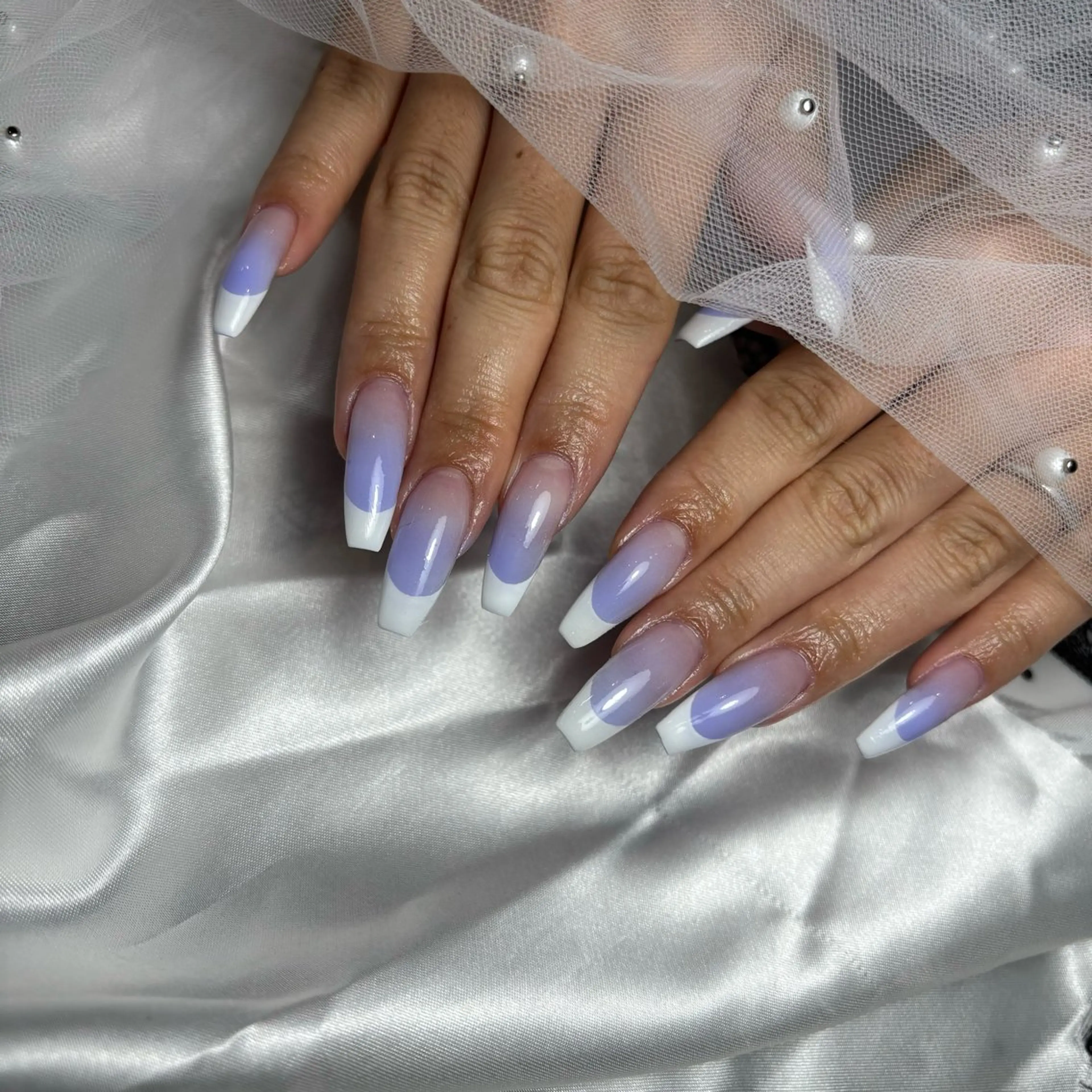 ネイル フレンチネイル グラデーション スカルプネイル SIRIUS Mikaのネイルデザイン